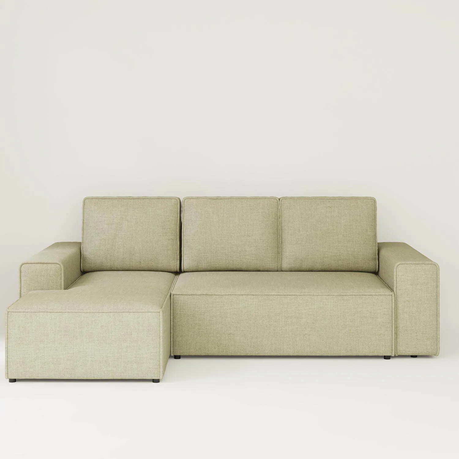 Bäddsoffa Divan Vänster 255cm Grön - Sydney
