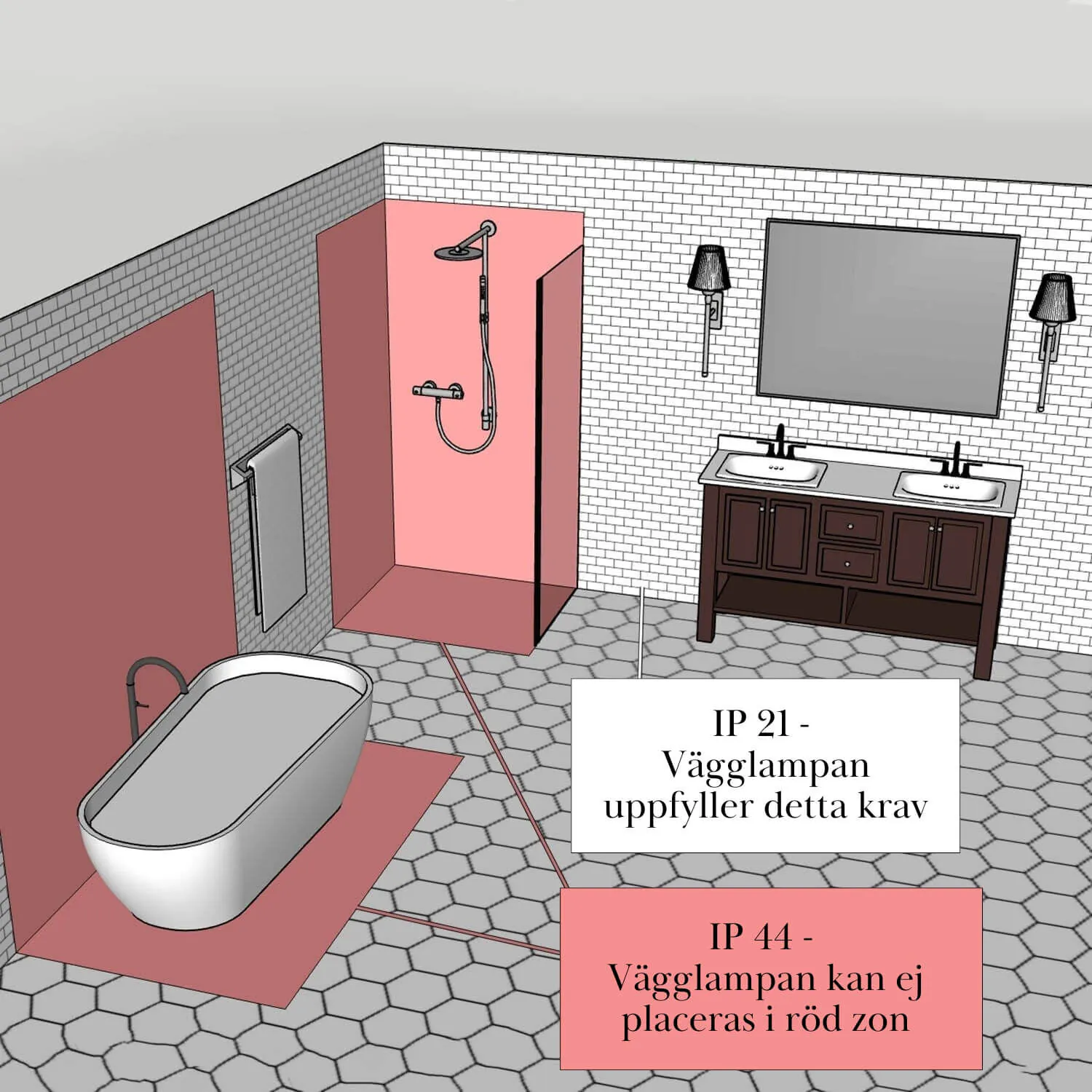 Vägglampa Mässing - Rosendal