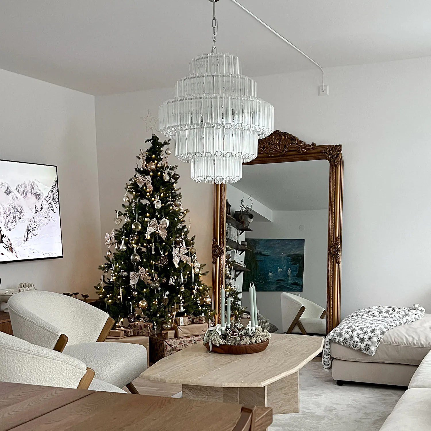 Kristallkrona Ø65cm Verona Krom