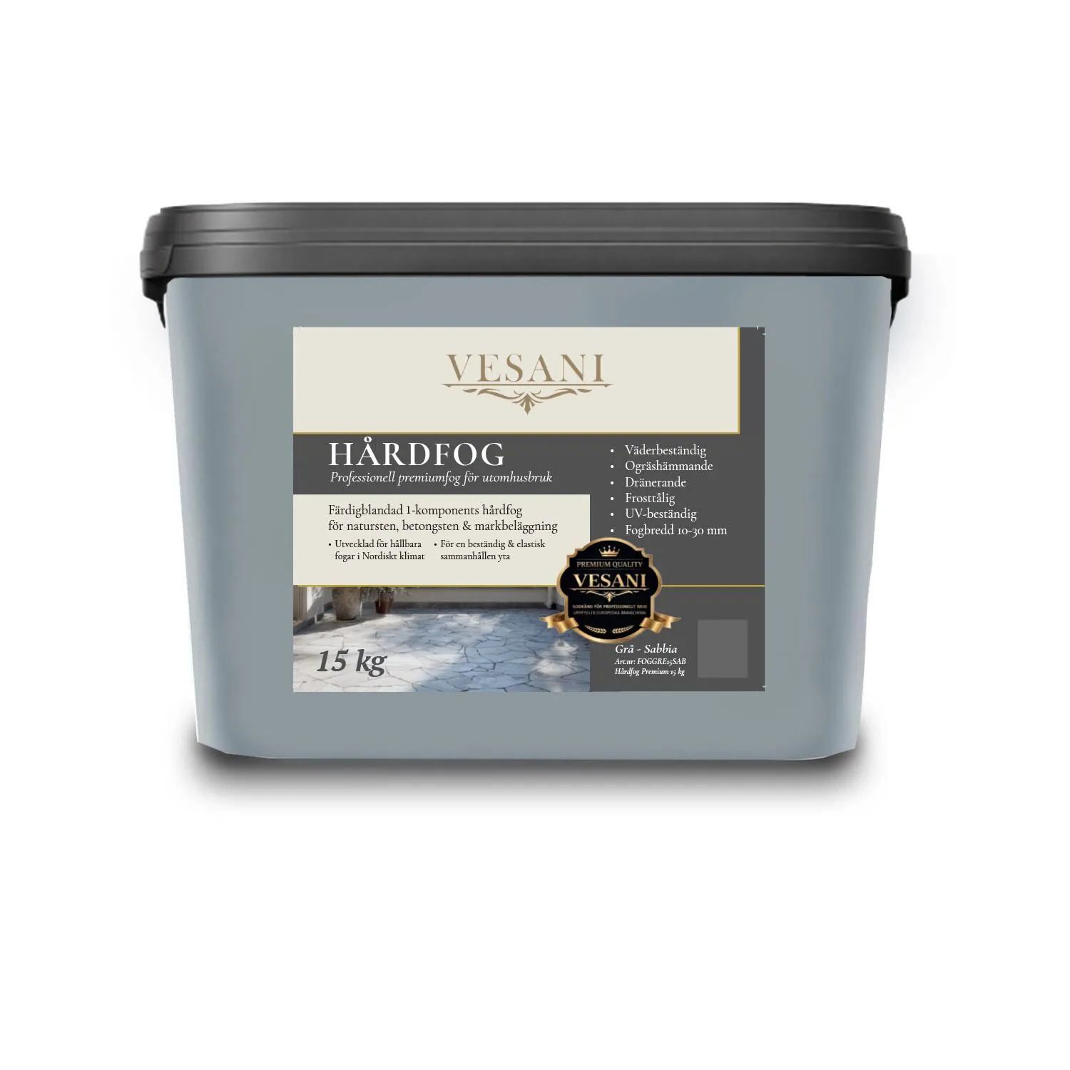 Fogsand Premium 15 kg Grå - Sabbia