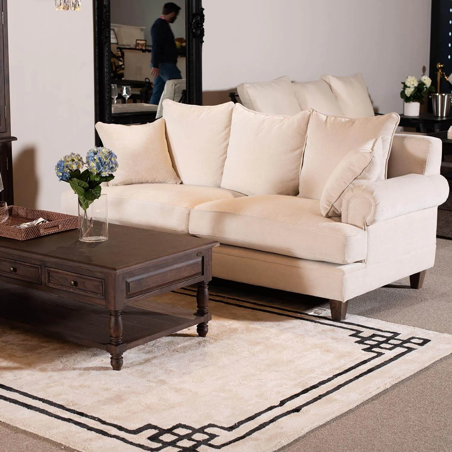 Beige Soffa 2-sits 210cm - Hampton