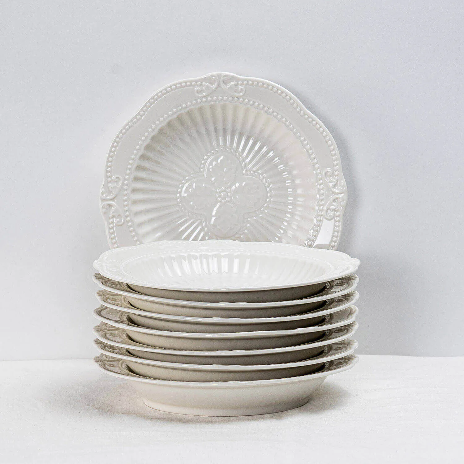 8-pack Djup Tallrik  22cm - Henriette
