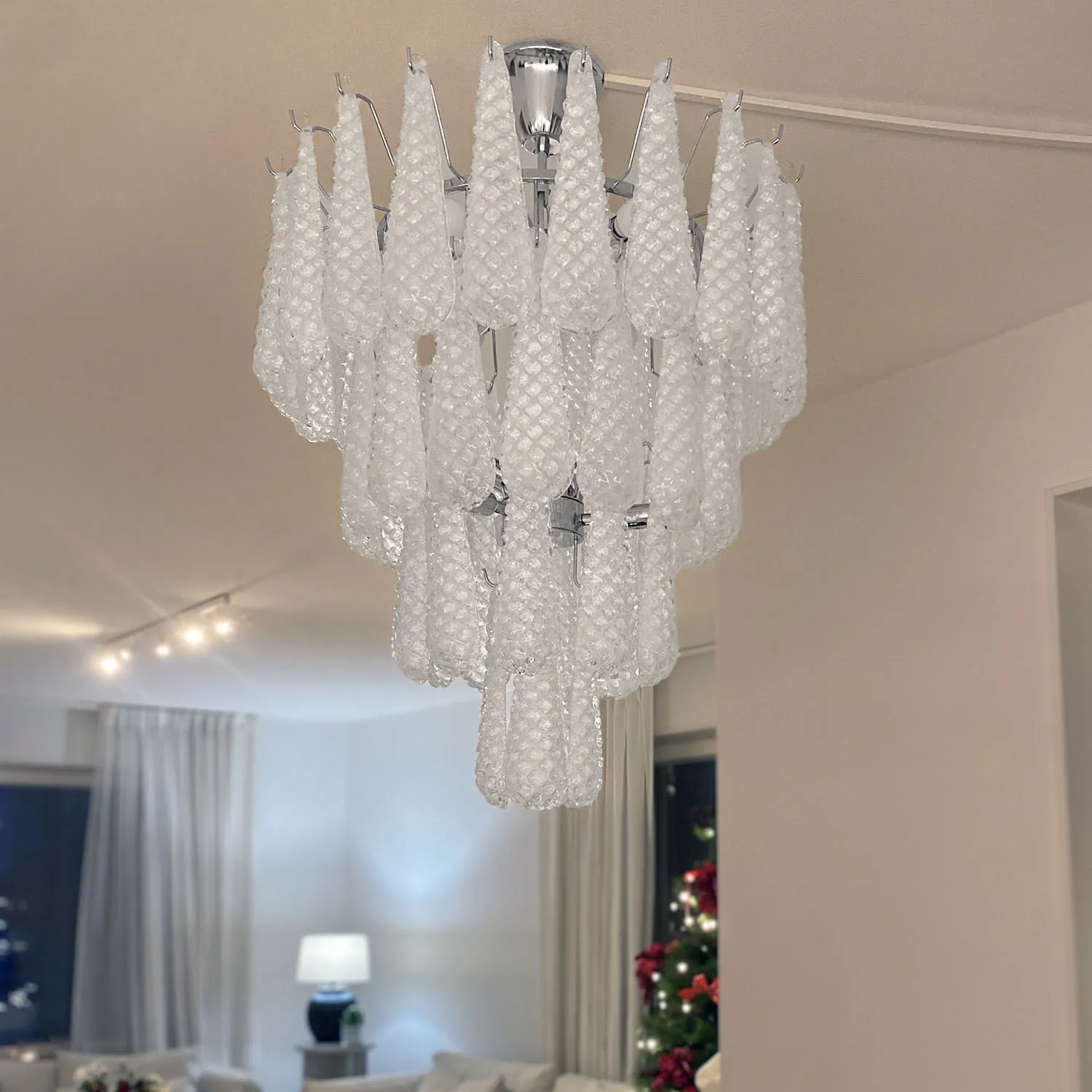 Kristallkrona Ø66xH75cm Krom/Klar - Neapel