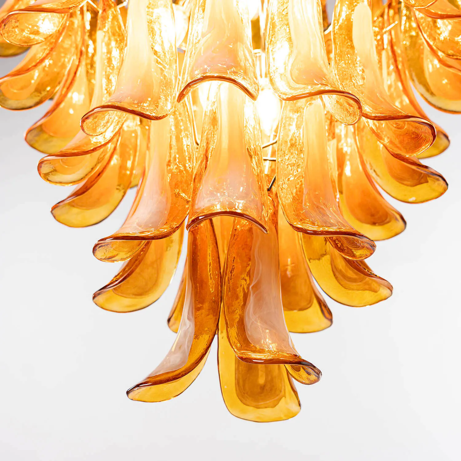 Kristallkrona Ø66xH75cm Amber/Krom - Livorno