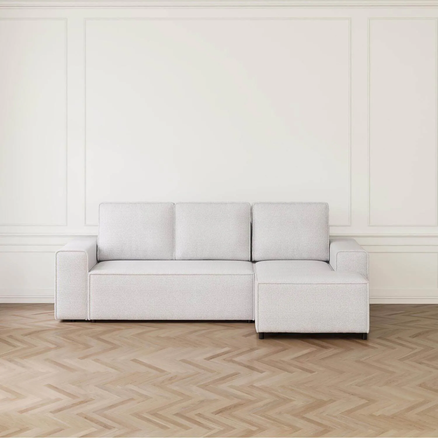Bäddsoffa Divan Höger 255cm Ivory - Sydney