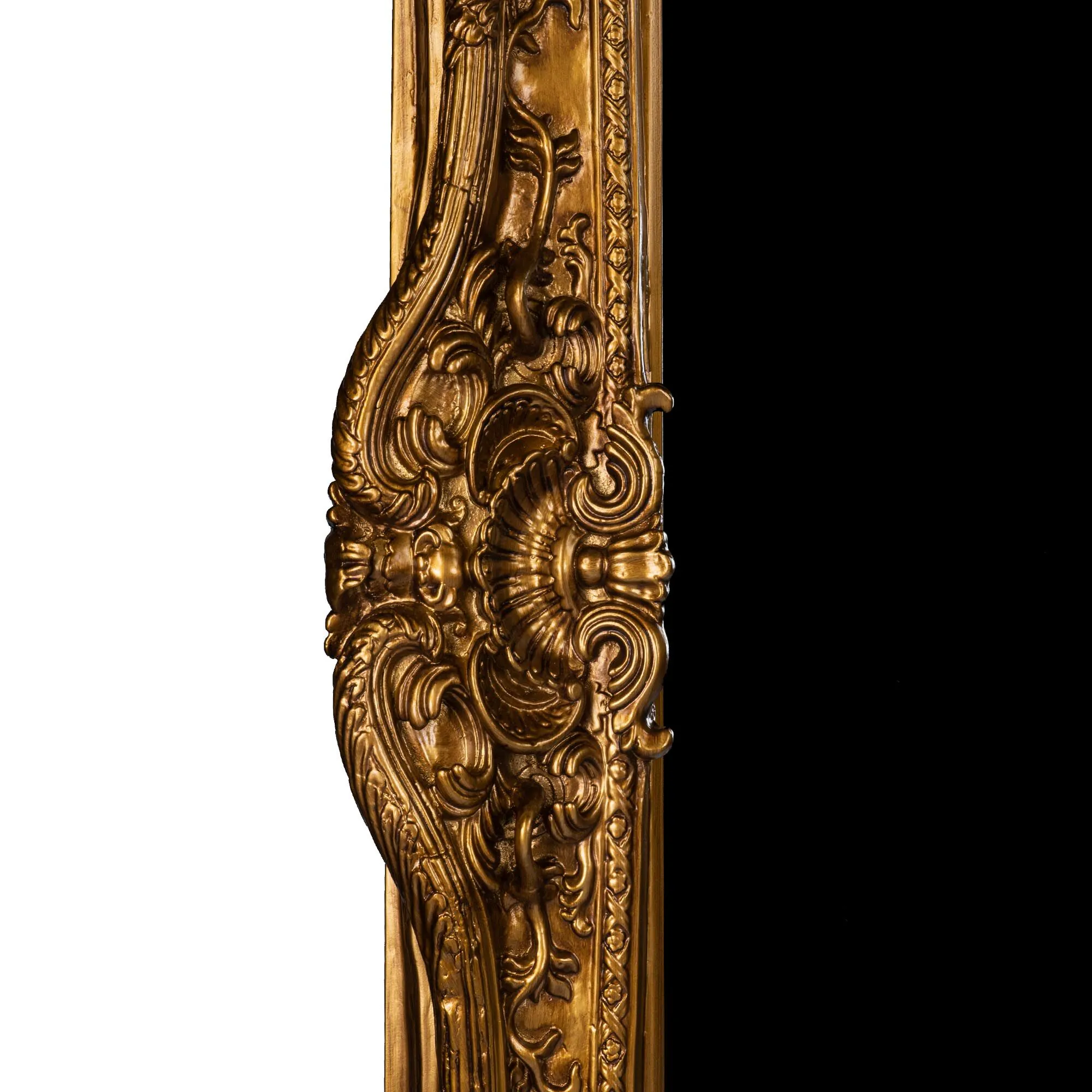 Jättestor Spegel Helkropp 168x228cm Guld Prince Charles