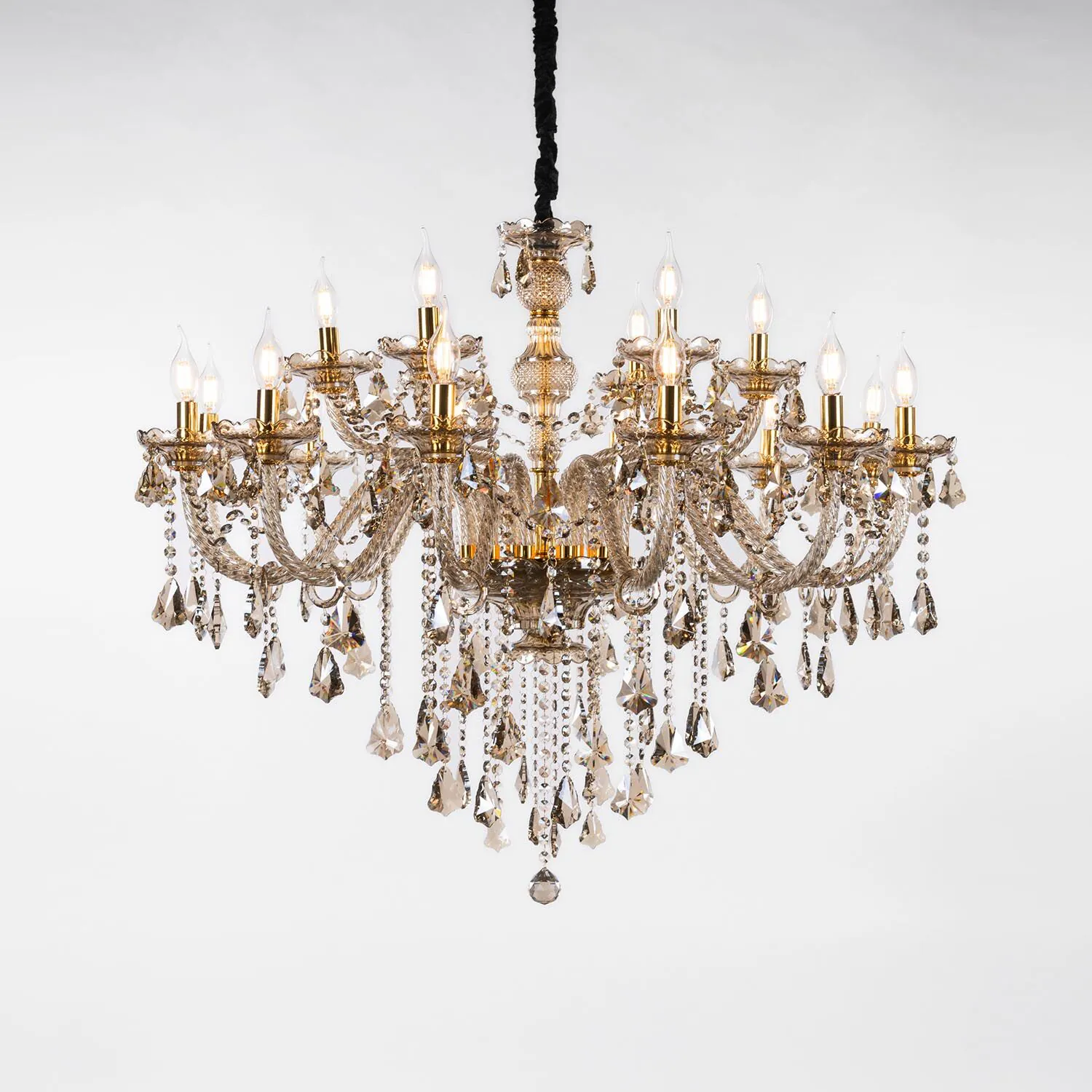 Kristallkrona Ø100cm Cognac - Genéve