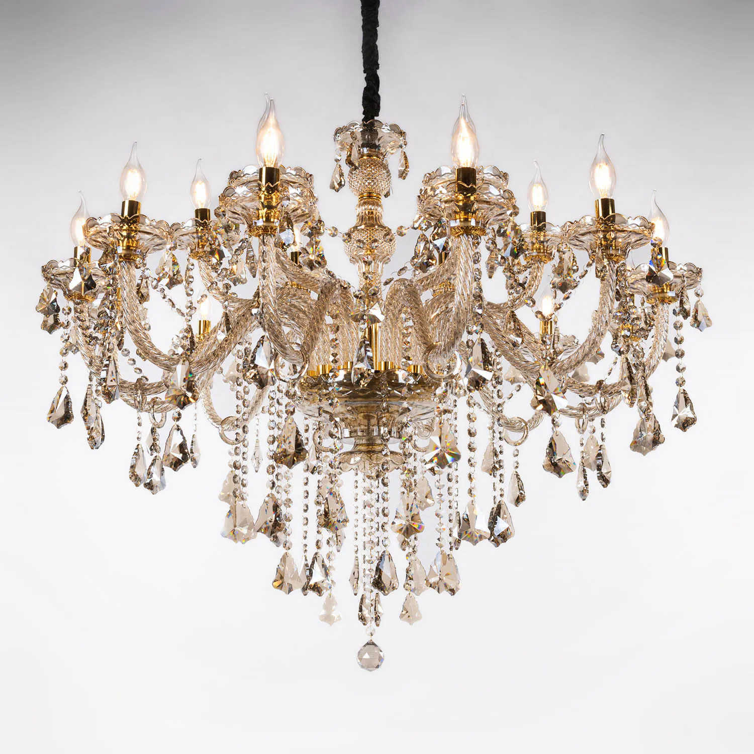 Kristallkrona Ø100cm Cognac - Genéve