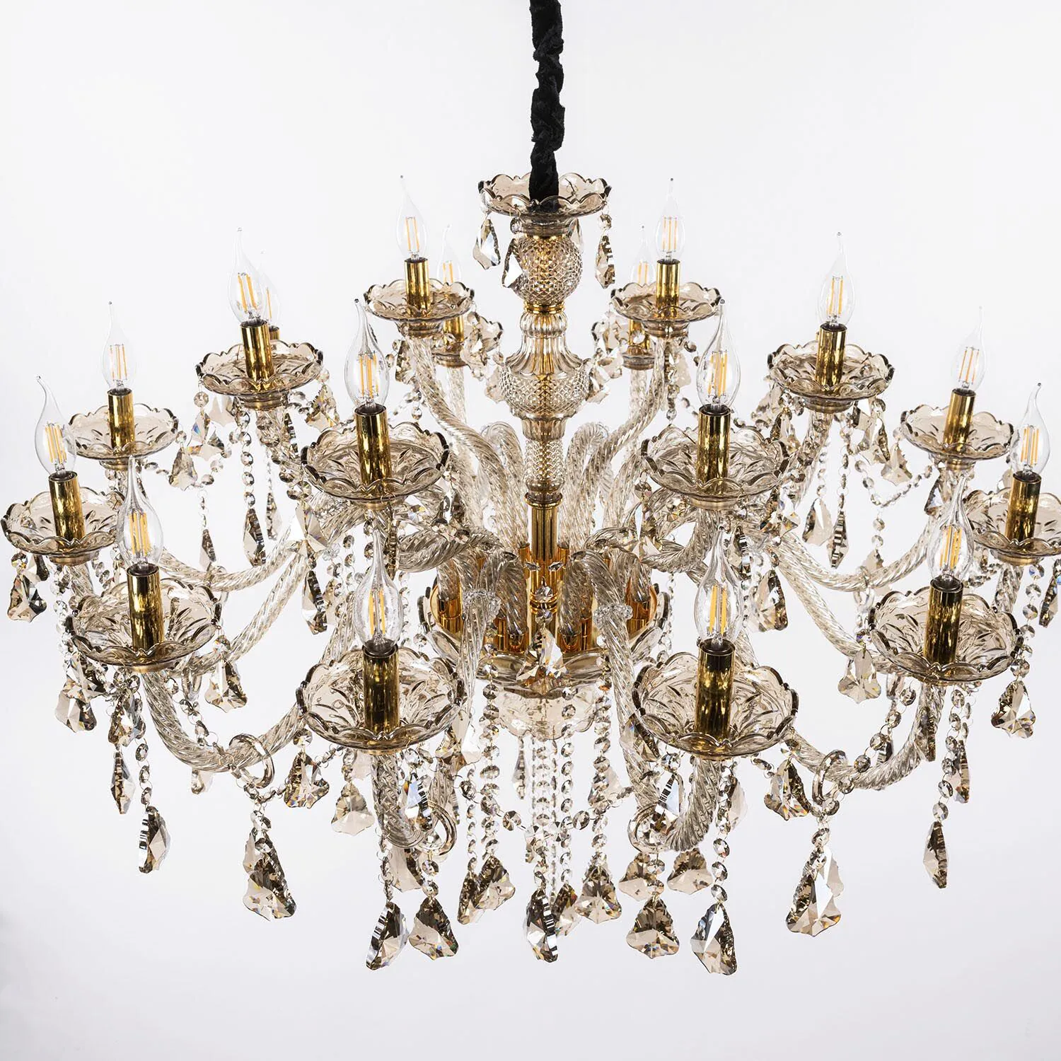 Kristallkrona Ø100cm Cognac - Genéve