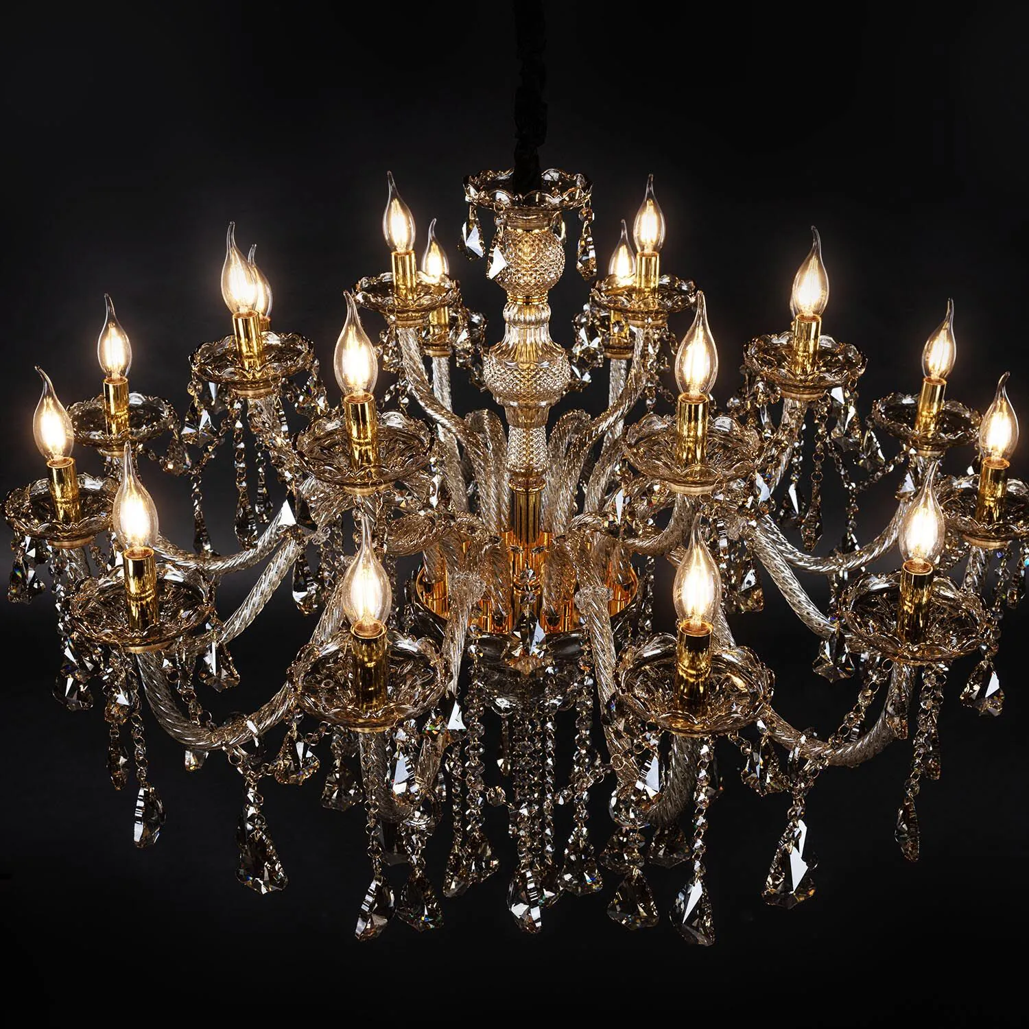 Kristallkrona Ø100cm Cognac - Genéve