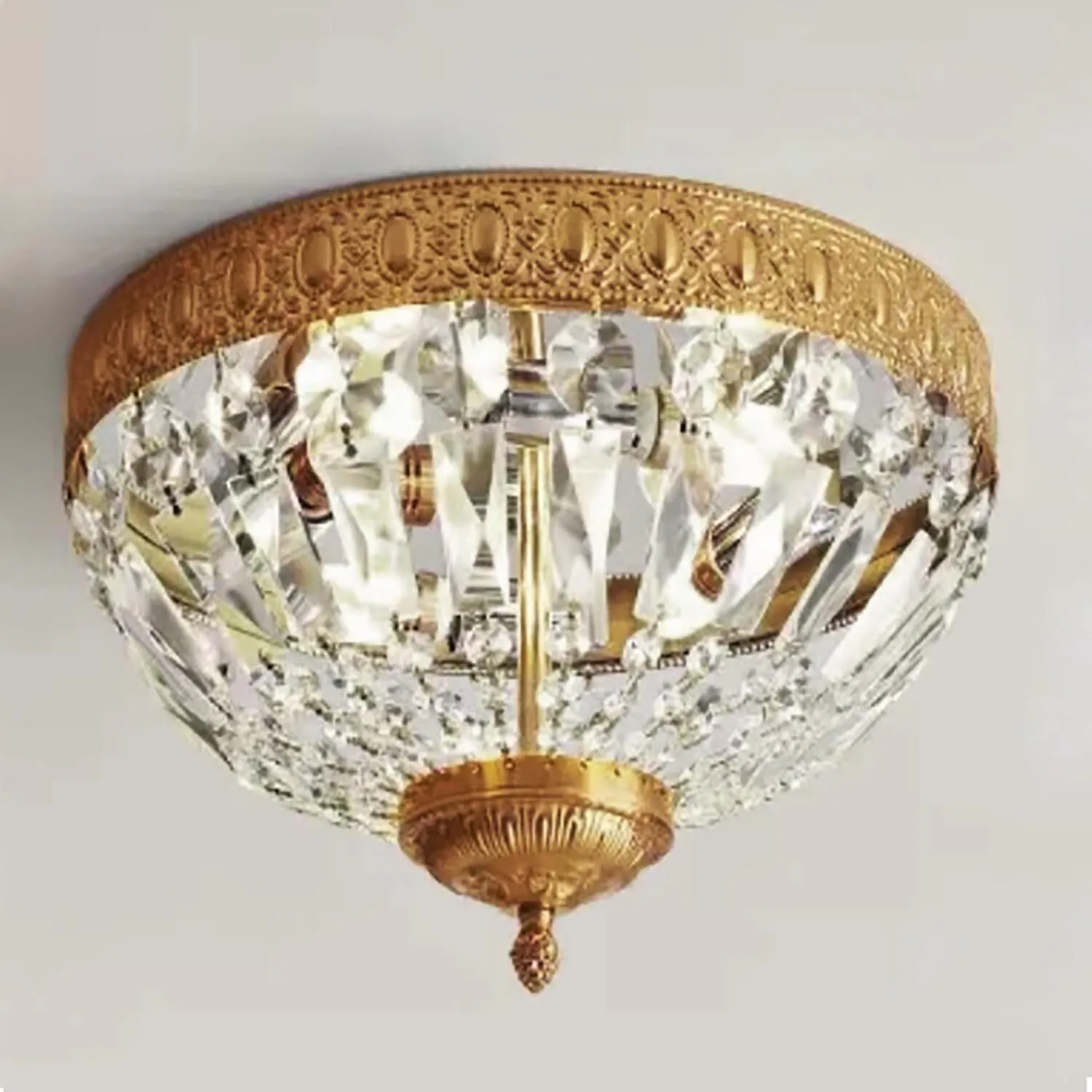 Kristallplafond Mässing Ø40cm - Uppsala