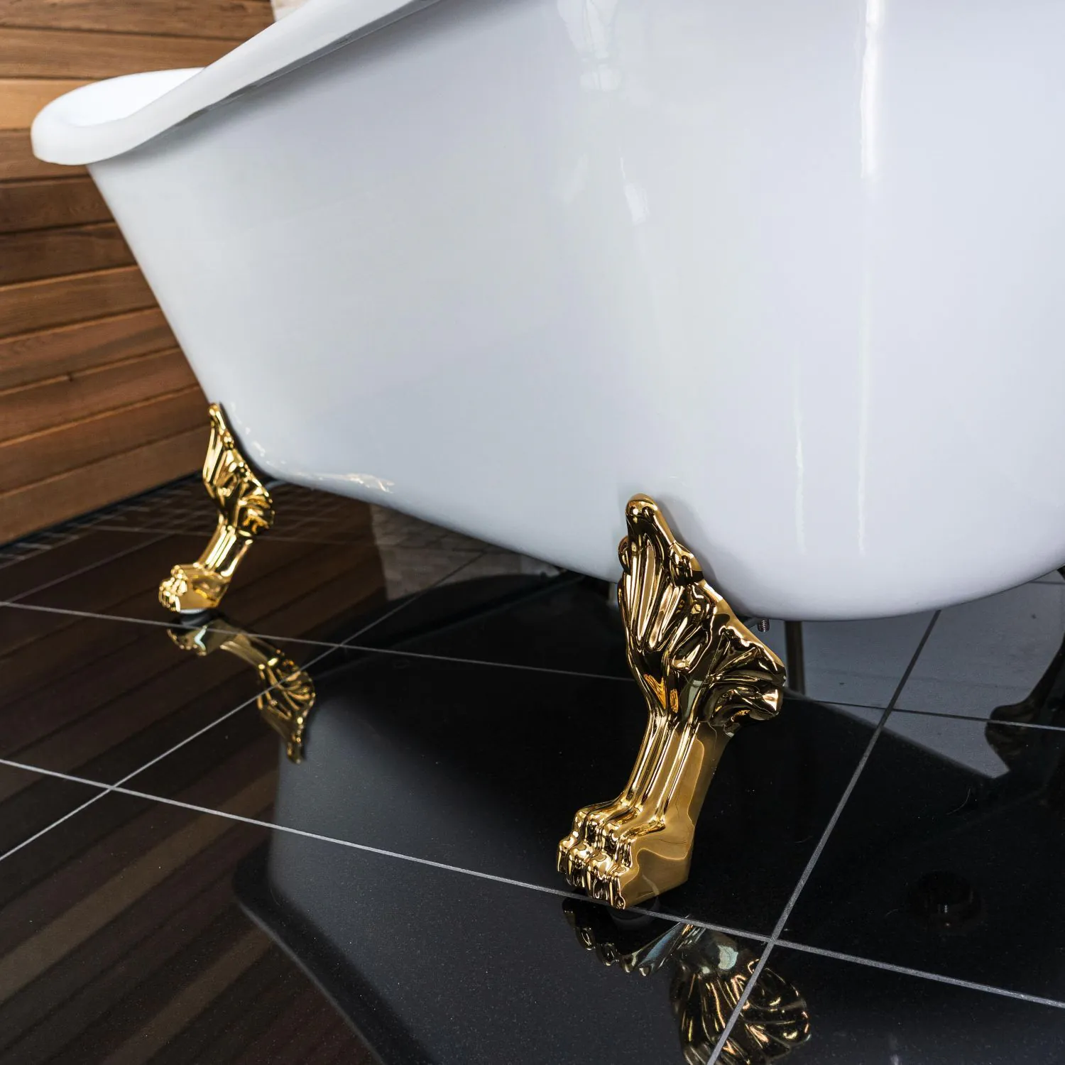 Badkar 170cm Vit Tassar Guld - The Classic