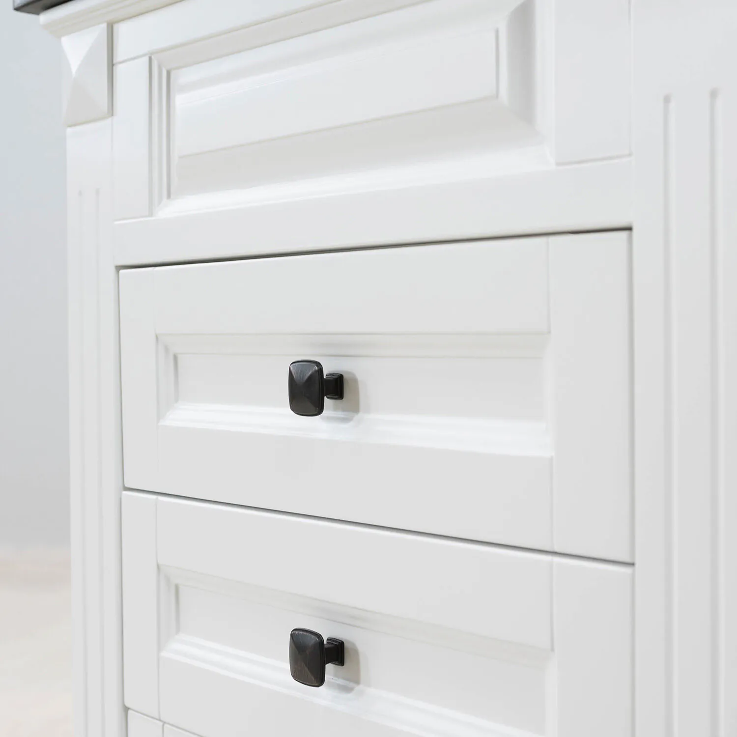 Kommod Badrum 60cm Nashville Vit - Svart Granit