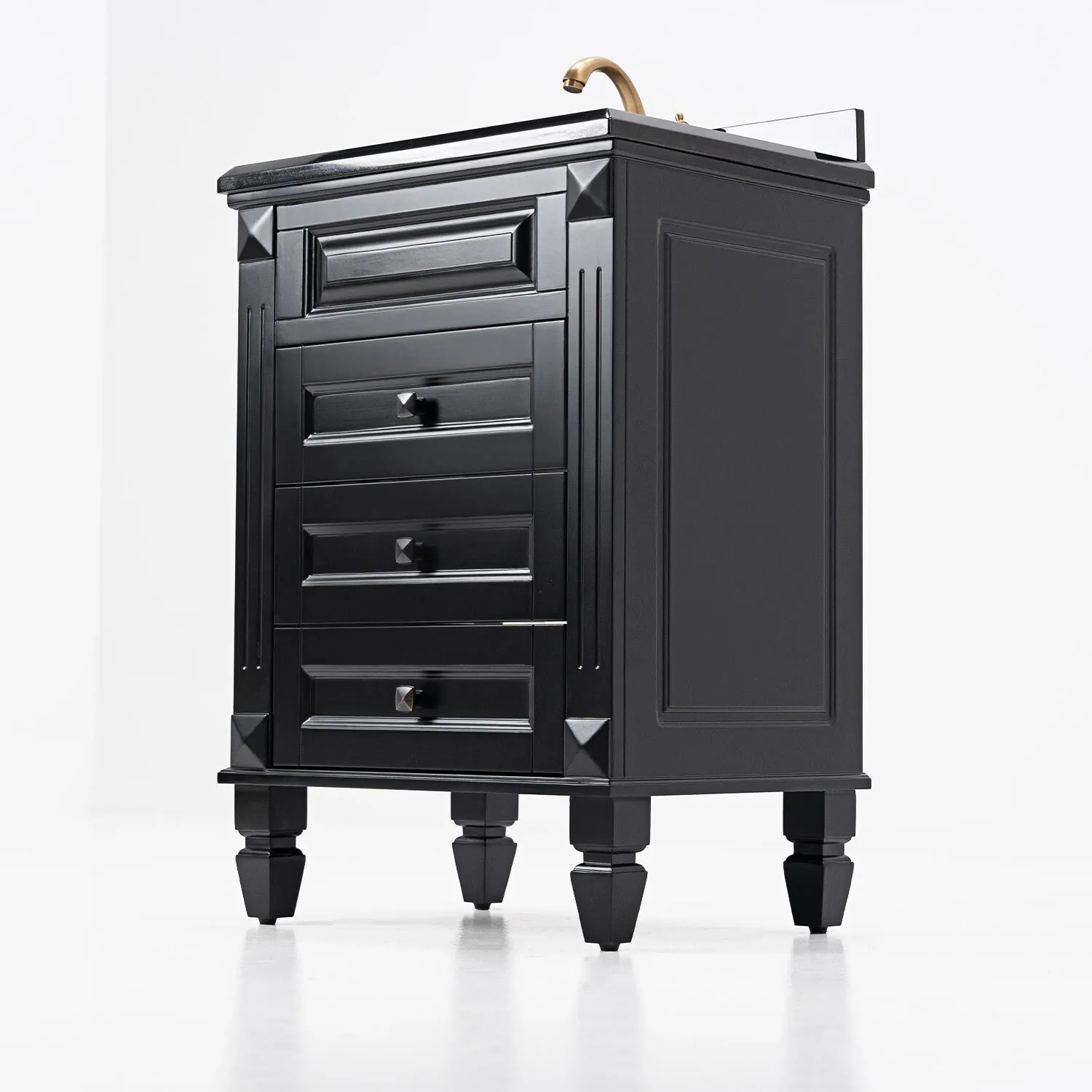 Kommod Badrum 60cm Nashville Svart - Svart Granit