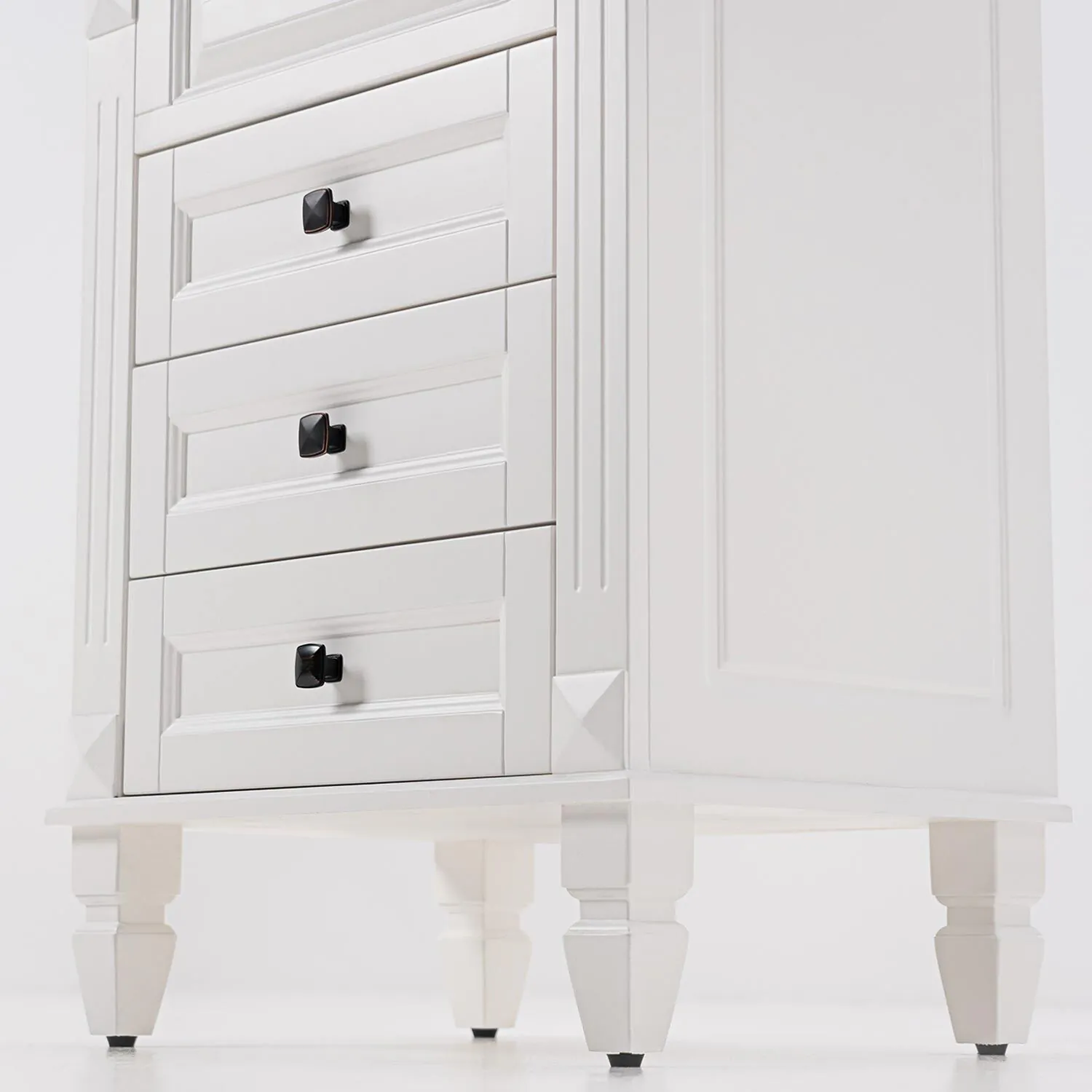 Kommod Badrum 60cm Nashville Vit - Svart Granit