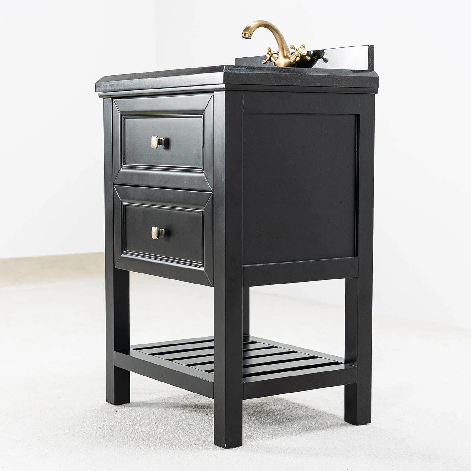 Kommod Badrum 60cm Svart Utah - Svart Granit