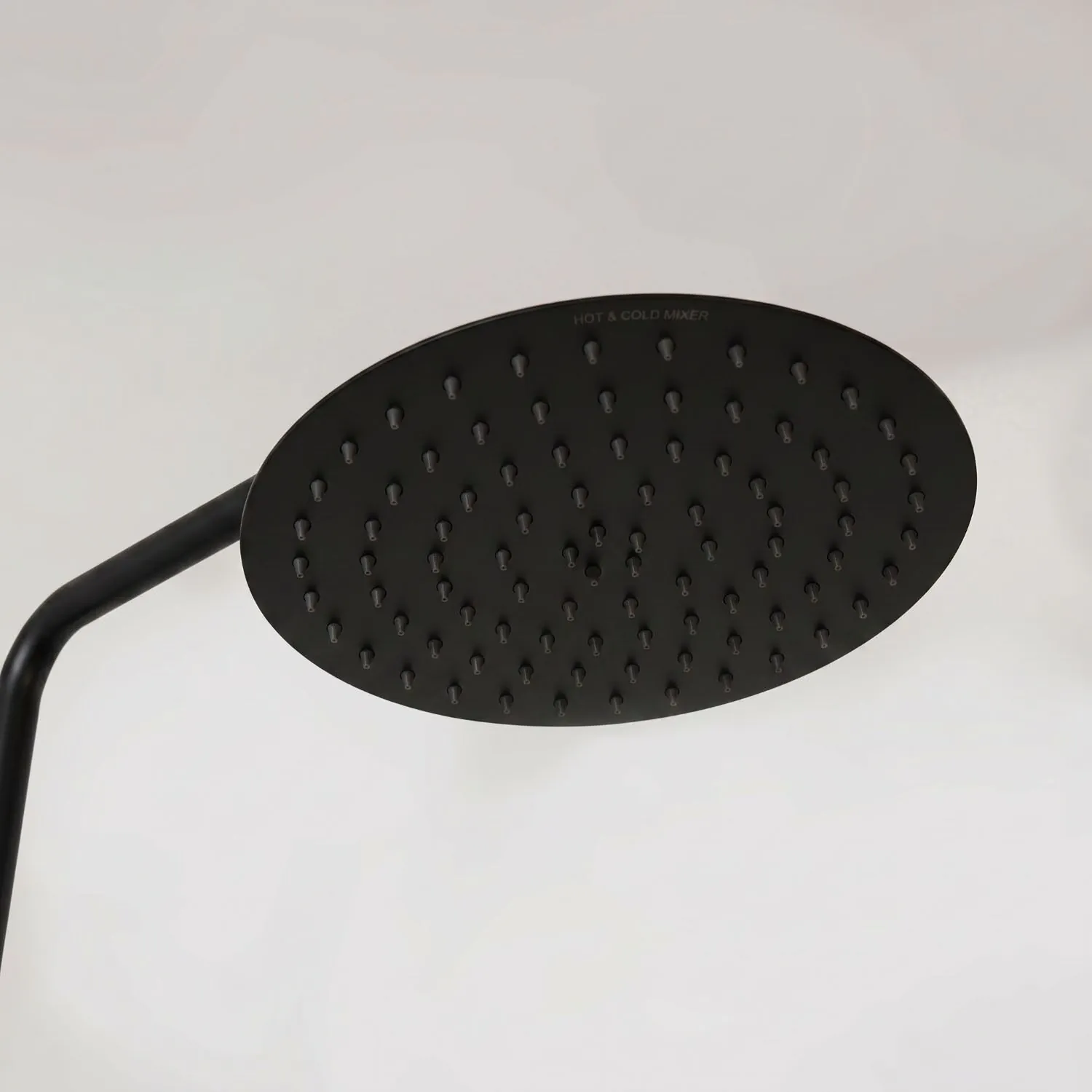 Takduschset Svart Med Blandare 150cc - Eterna