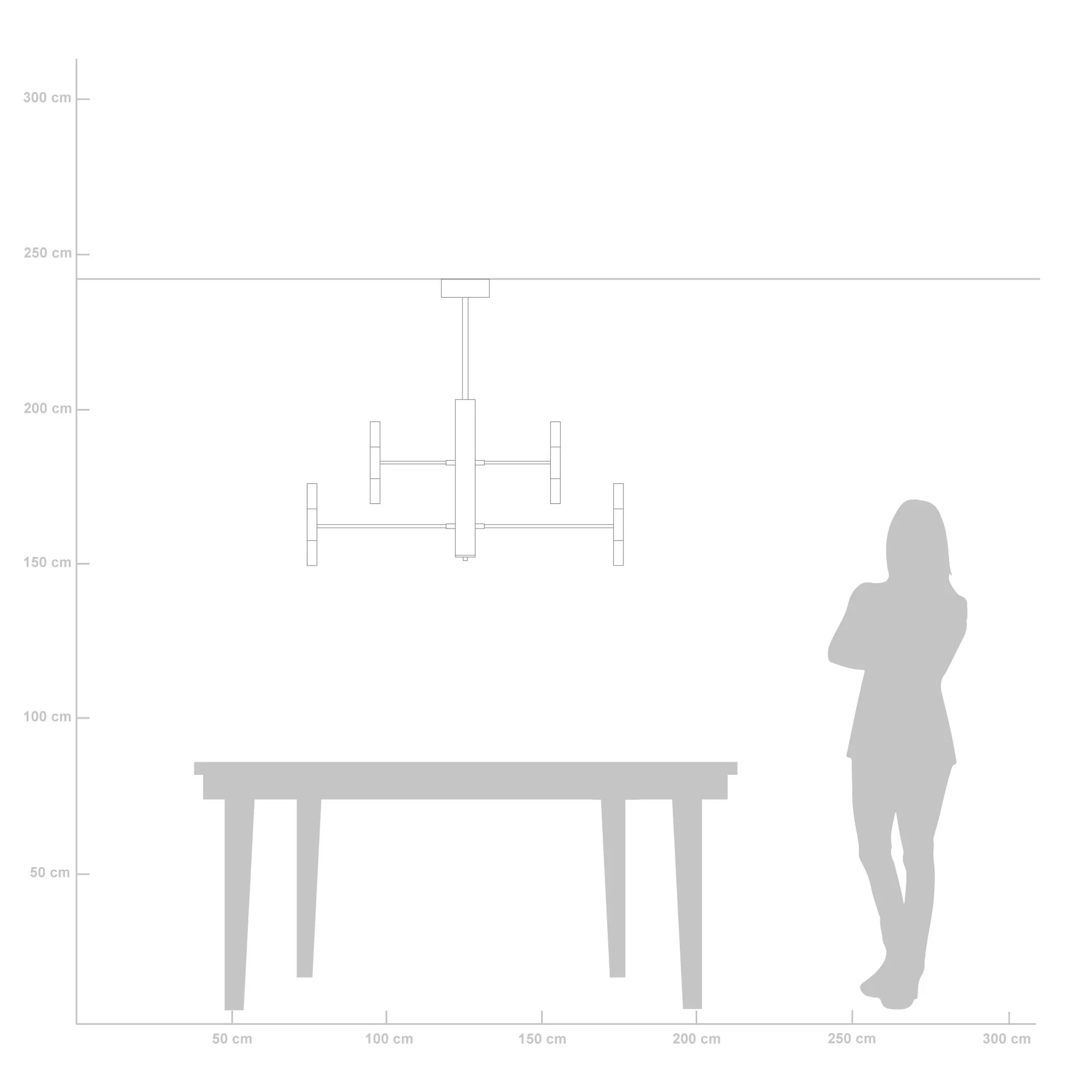 Taklampa Copenhagen Krom Ø 100cm
