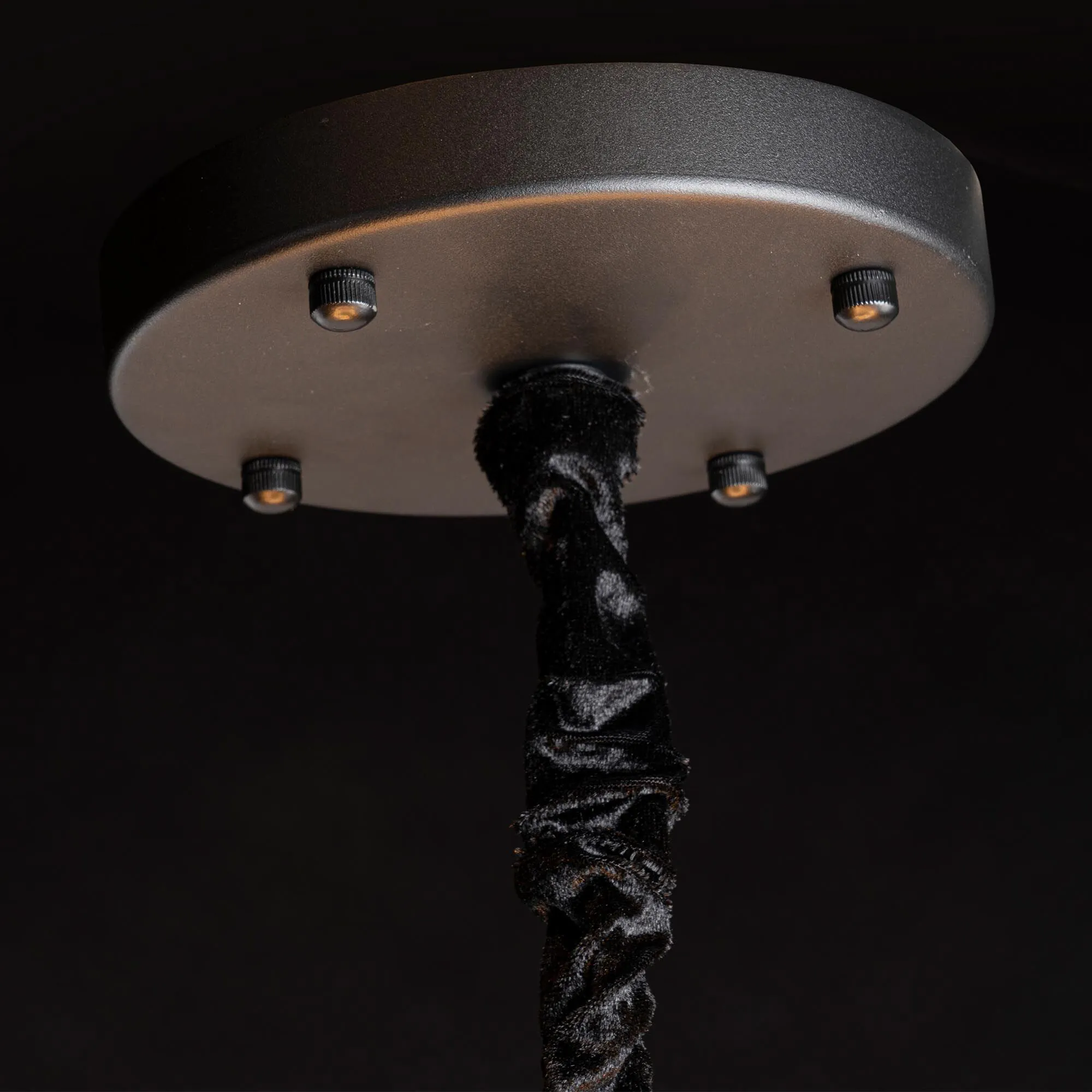 Kristallkrona Ø80cm Svart Smoky - Florence