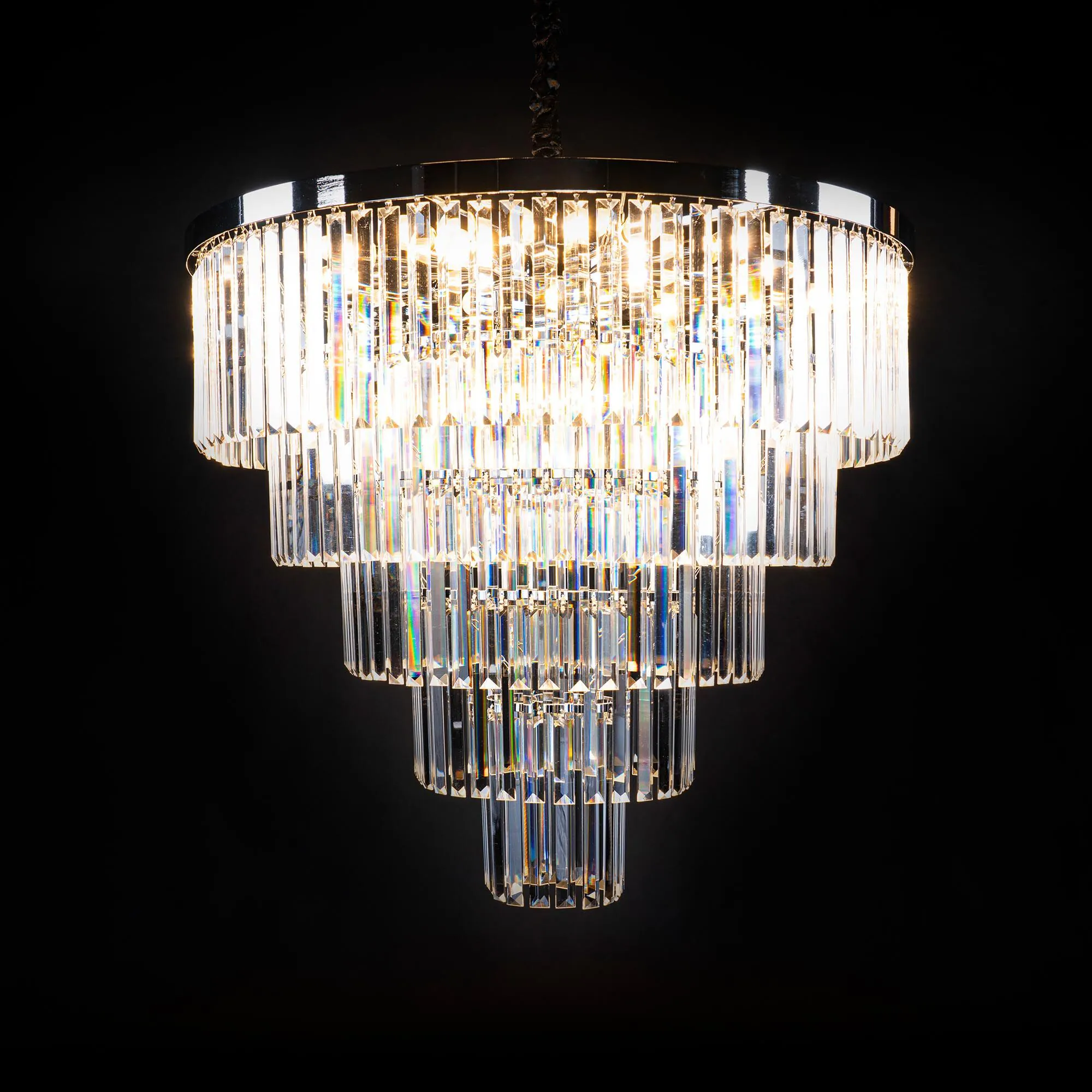 Kristallkrona Krom Ø80cm - Florence