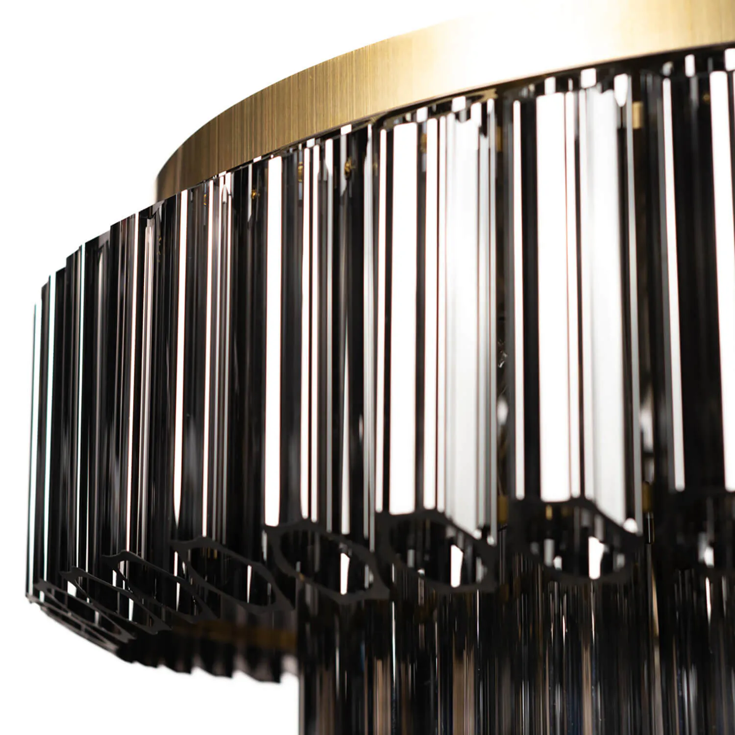 Kristallplafond 80cm Svart/Mässing - Verona