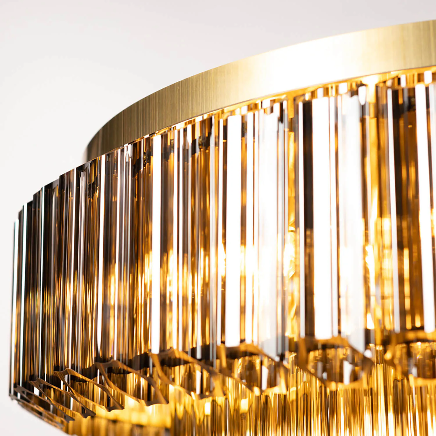 Kristallplafond 80cm Svart/Mässing - Verona