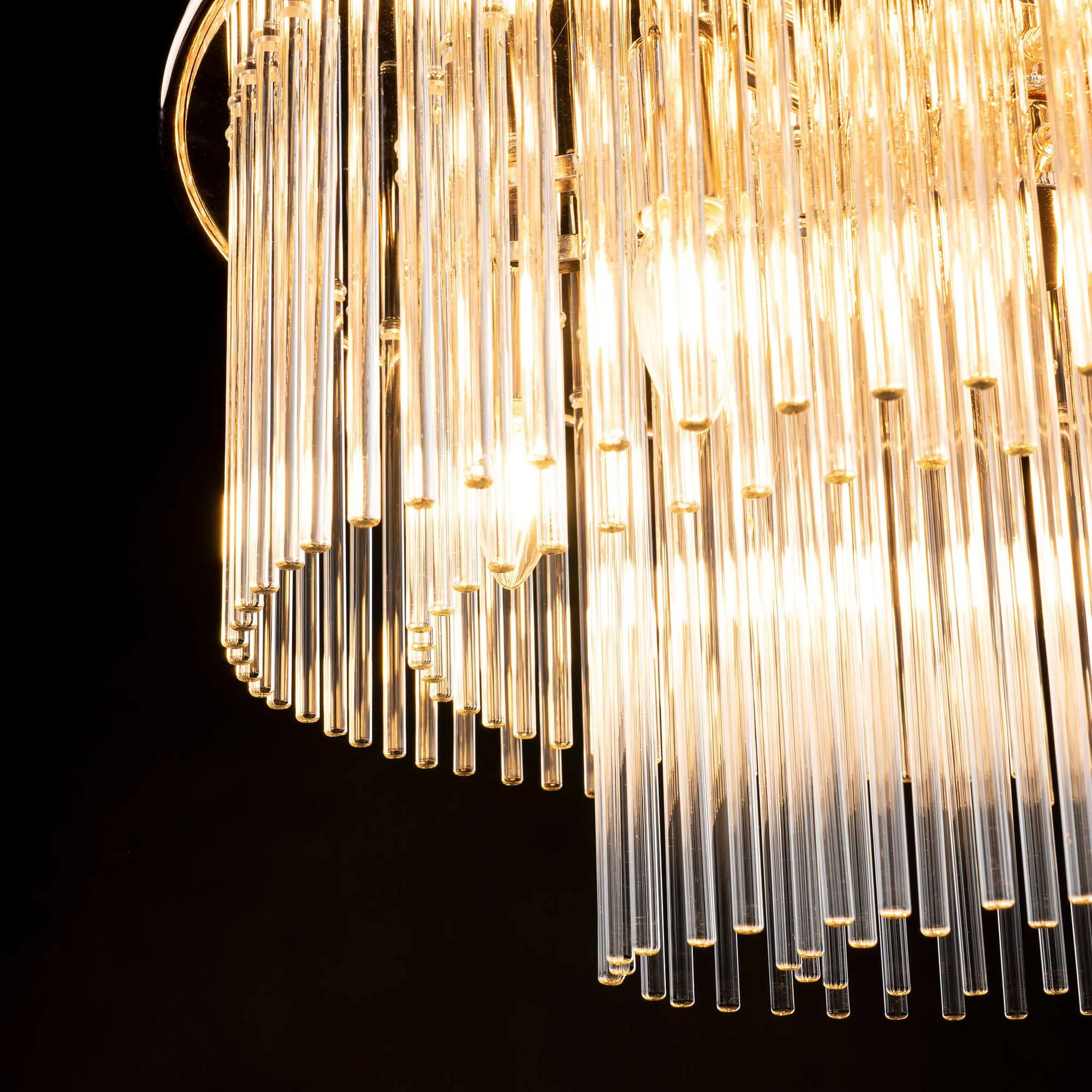Taklampa Kristall Ø60cm Milan Guld