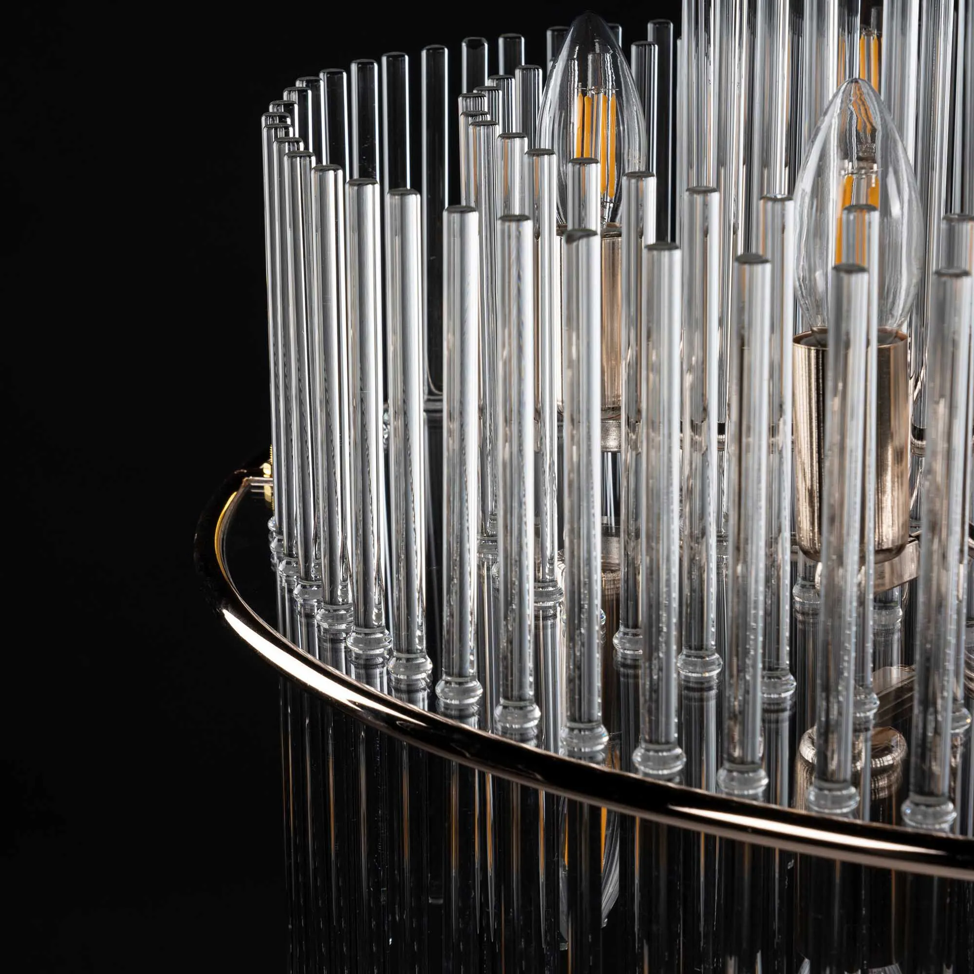 Taklampa Kristall Ø60cm Milan Guld