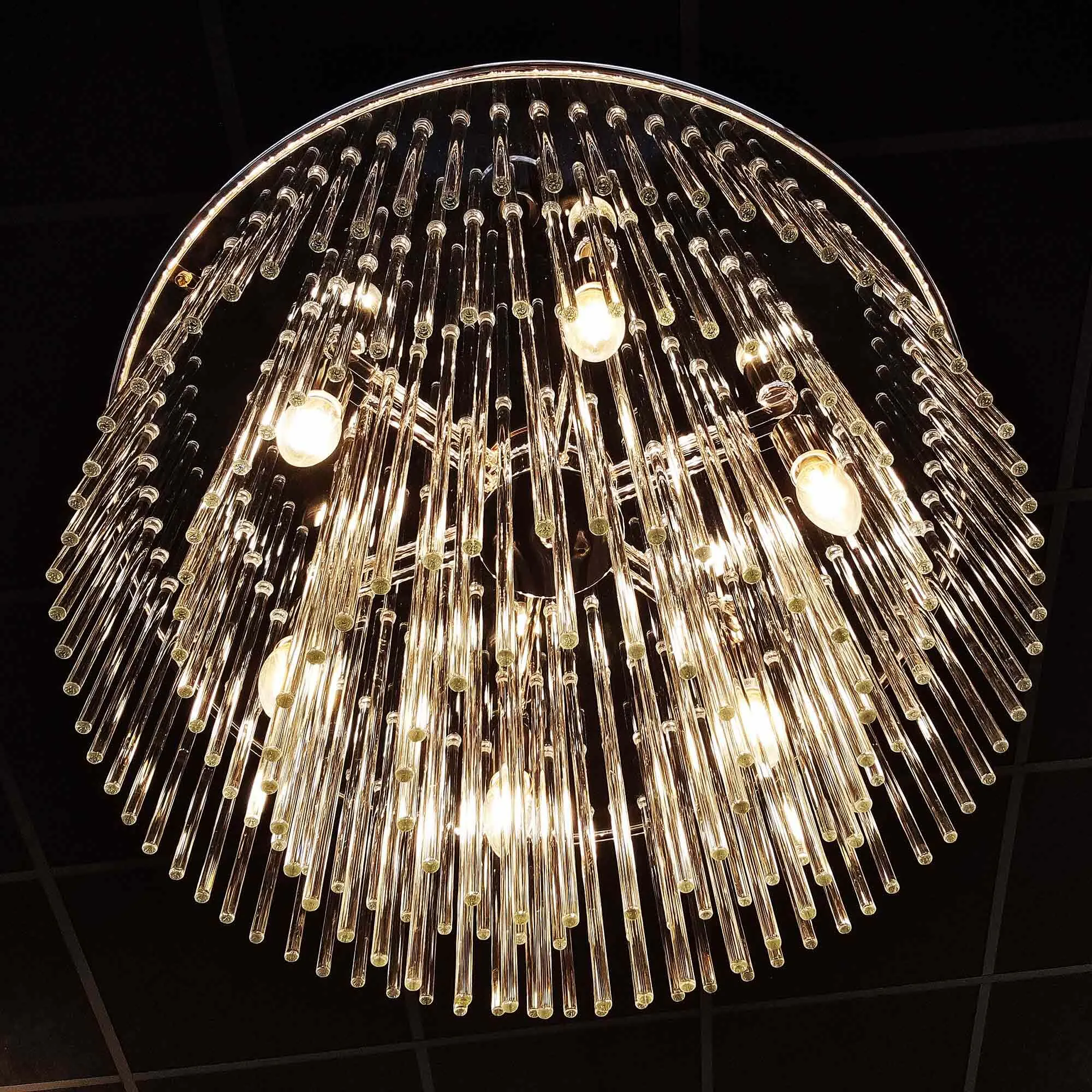 Taklampa Kristall Ø60cm Milan Guld
