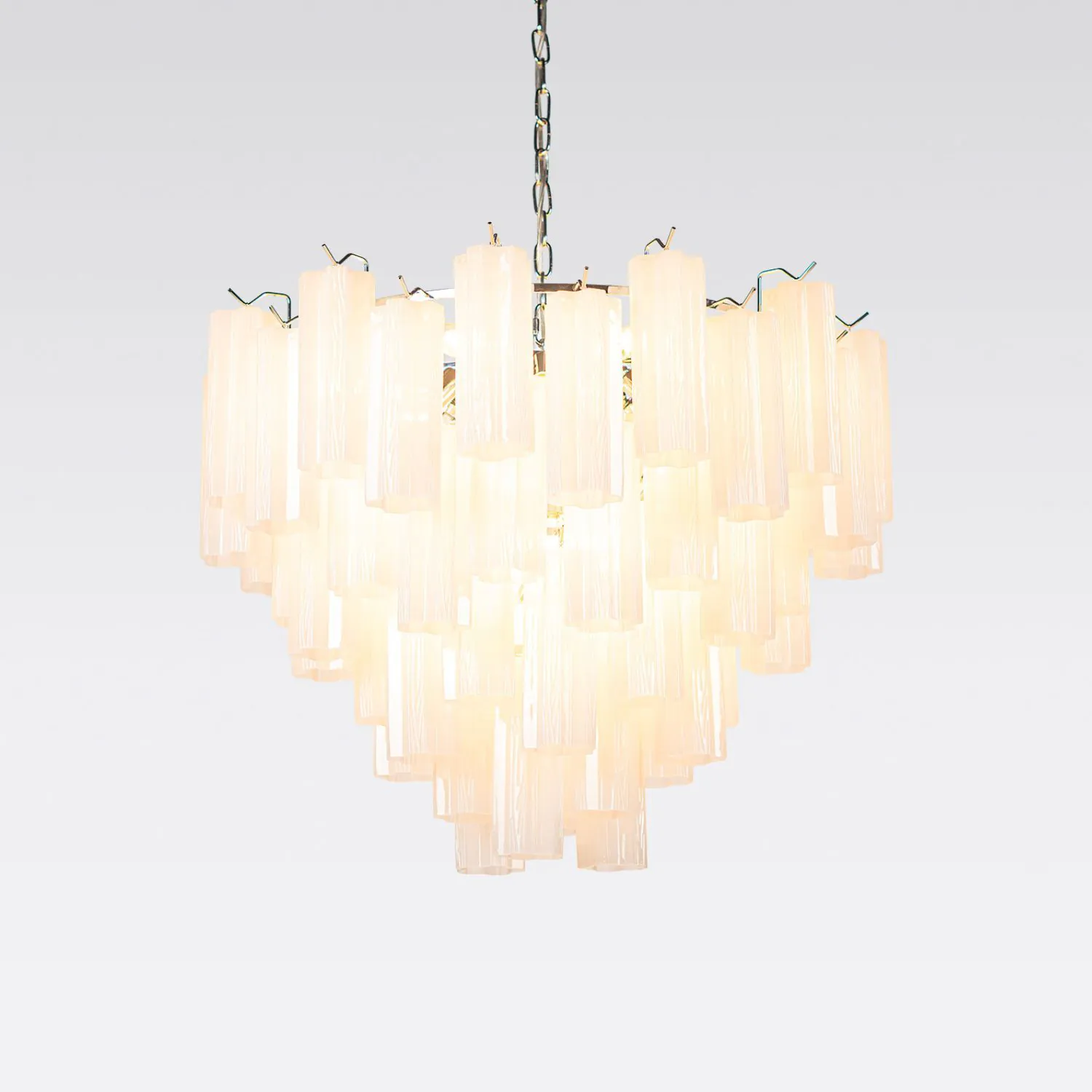 Kristallkrona Ø75cm Krom/Opal - Cagliari