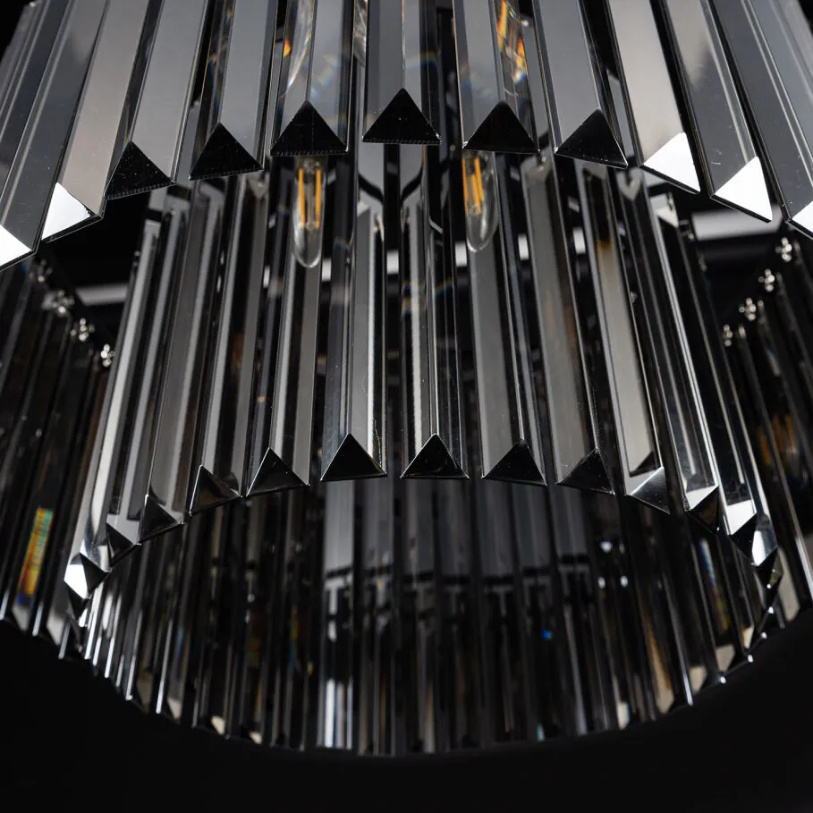 Kristall Lampa Ø46cm Svart Kristall - Budapest