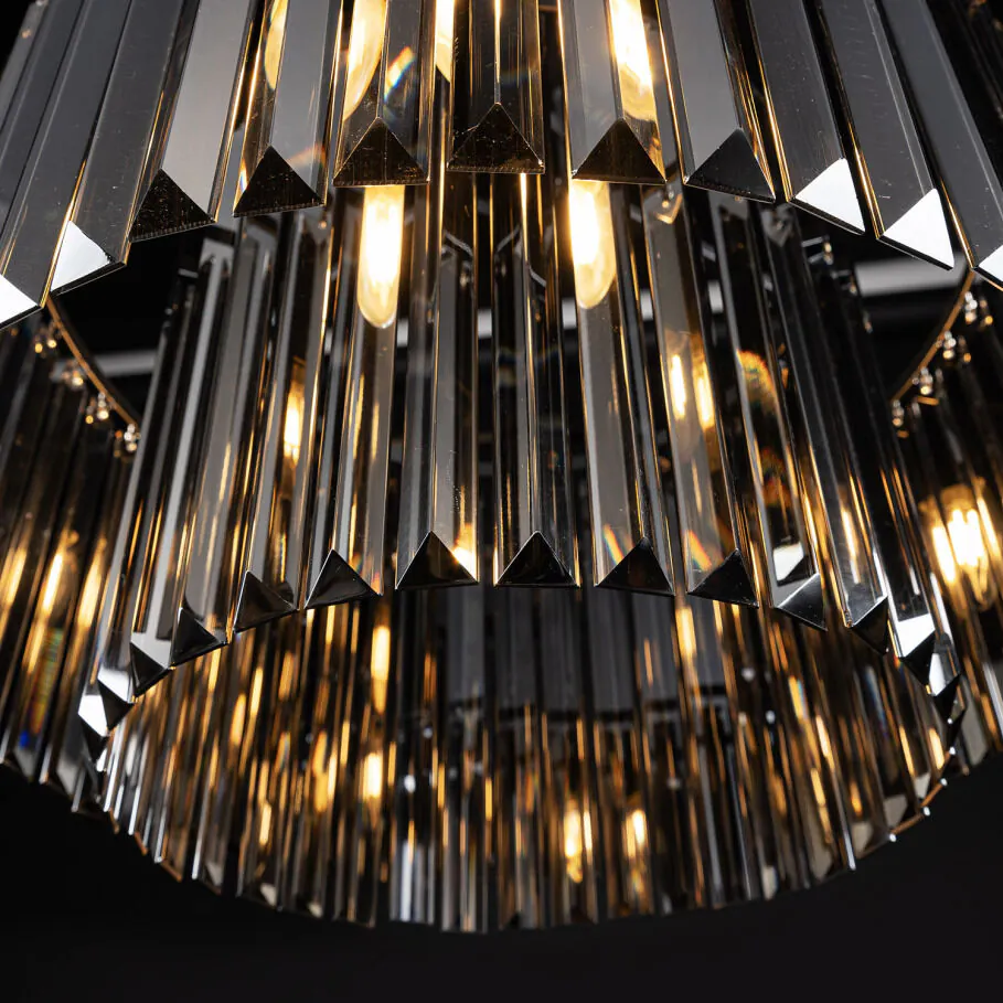 Kristall Lampa Ø46cm Svart Kristall - Budapest