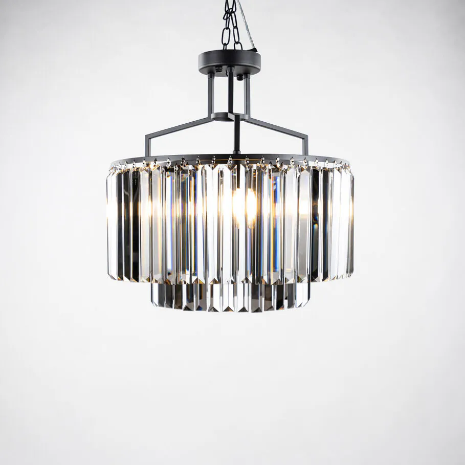 Kristall Lampa Ø46cm Svart Kristall - Budapest