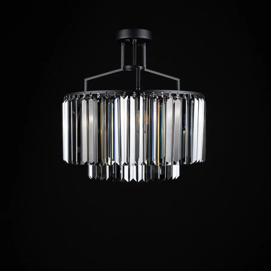 Kristall Lampa Ø46cm Svart Kristall - Budapest