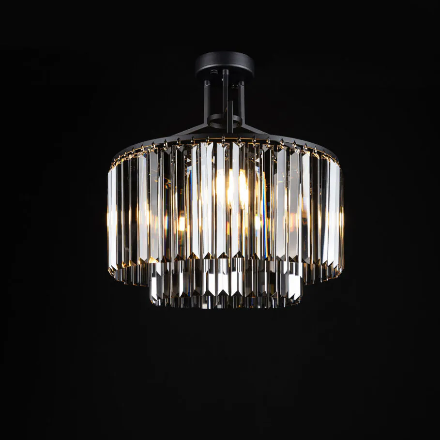 Kristall Lampa Ø46cm Svart Kristall - Budapest
