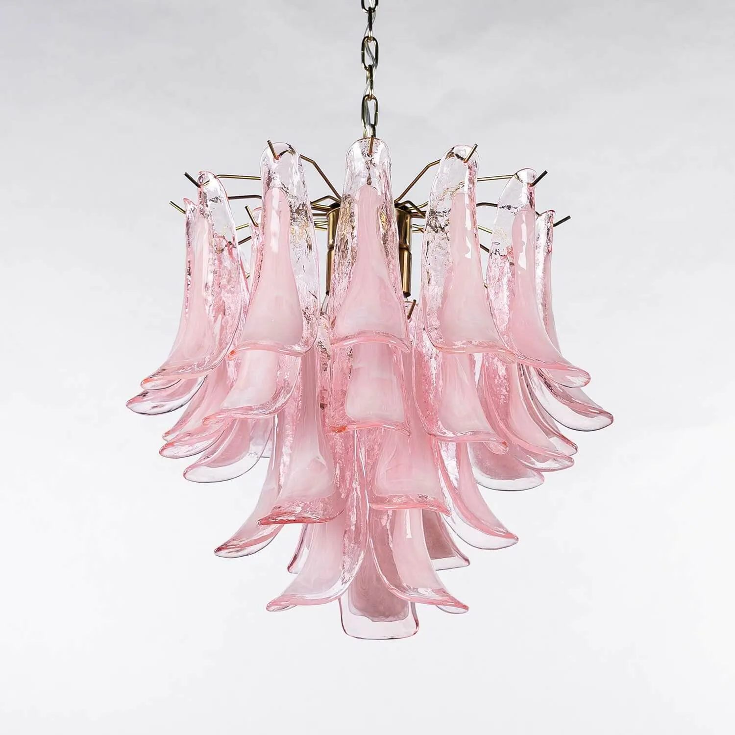 Kristallkrona Ø45xH50cm Rosa/Mässing - Livorno
