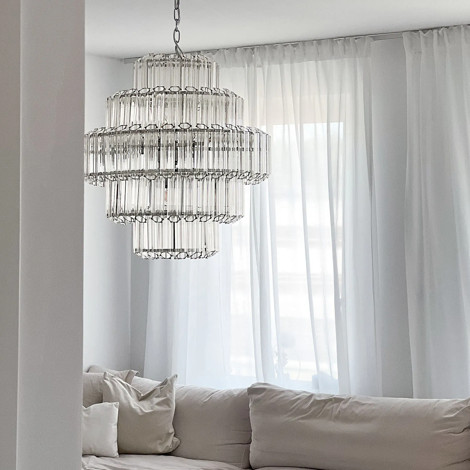 Kristallkrona Ø65cm Verona Krom