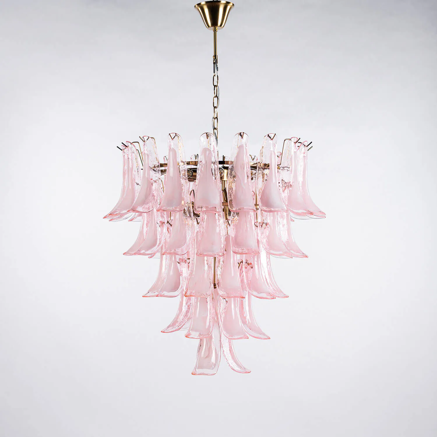 Kristallkrona Ø66xH75cm Rosa/Mässing - Livorno