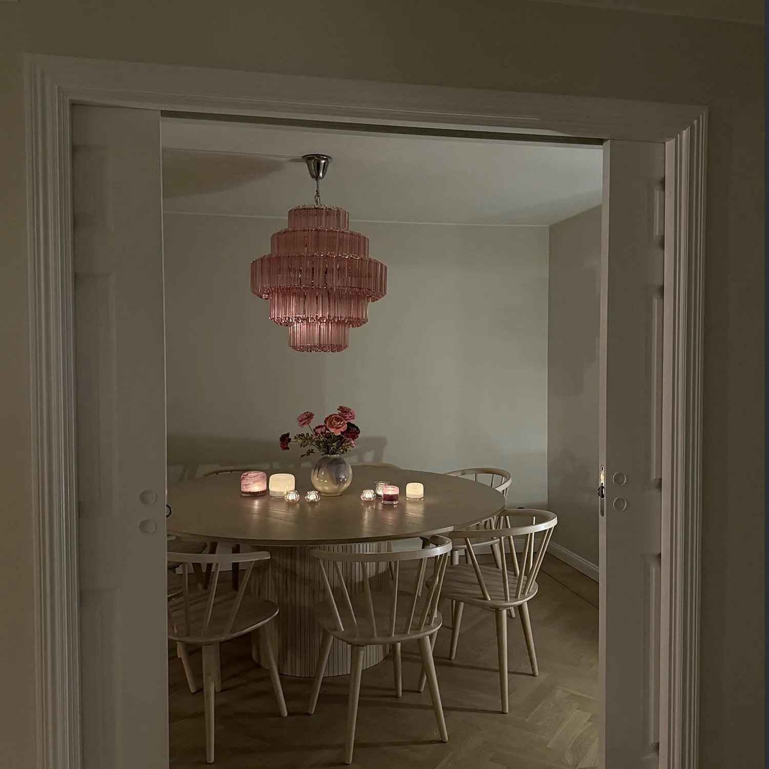 Kristallkrona Ø65cm Verona Rosa