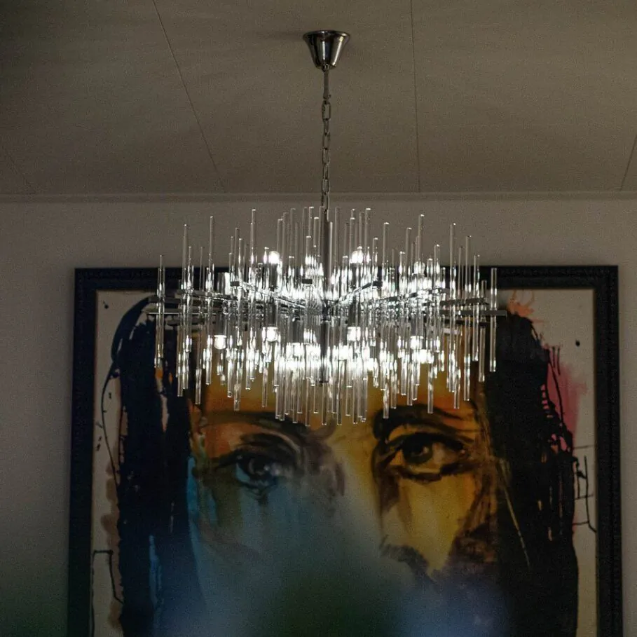 Modern Kristallkrona Ø85cm Vienna Krom