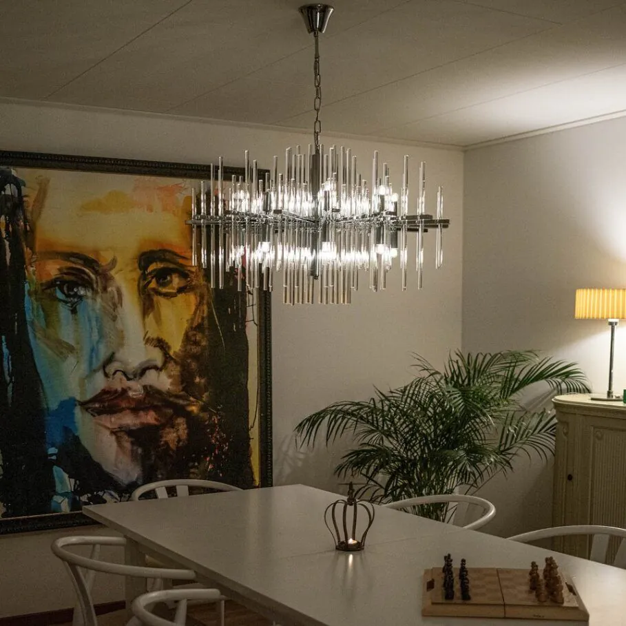 Modern Kristallkrona Ø85cm Vienna Krom