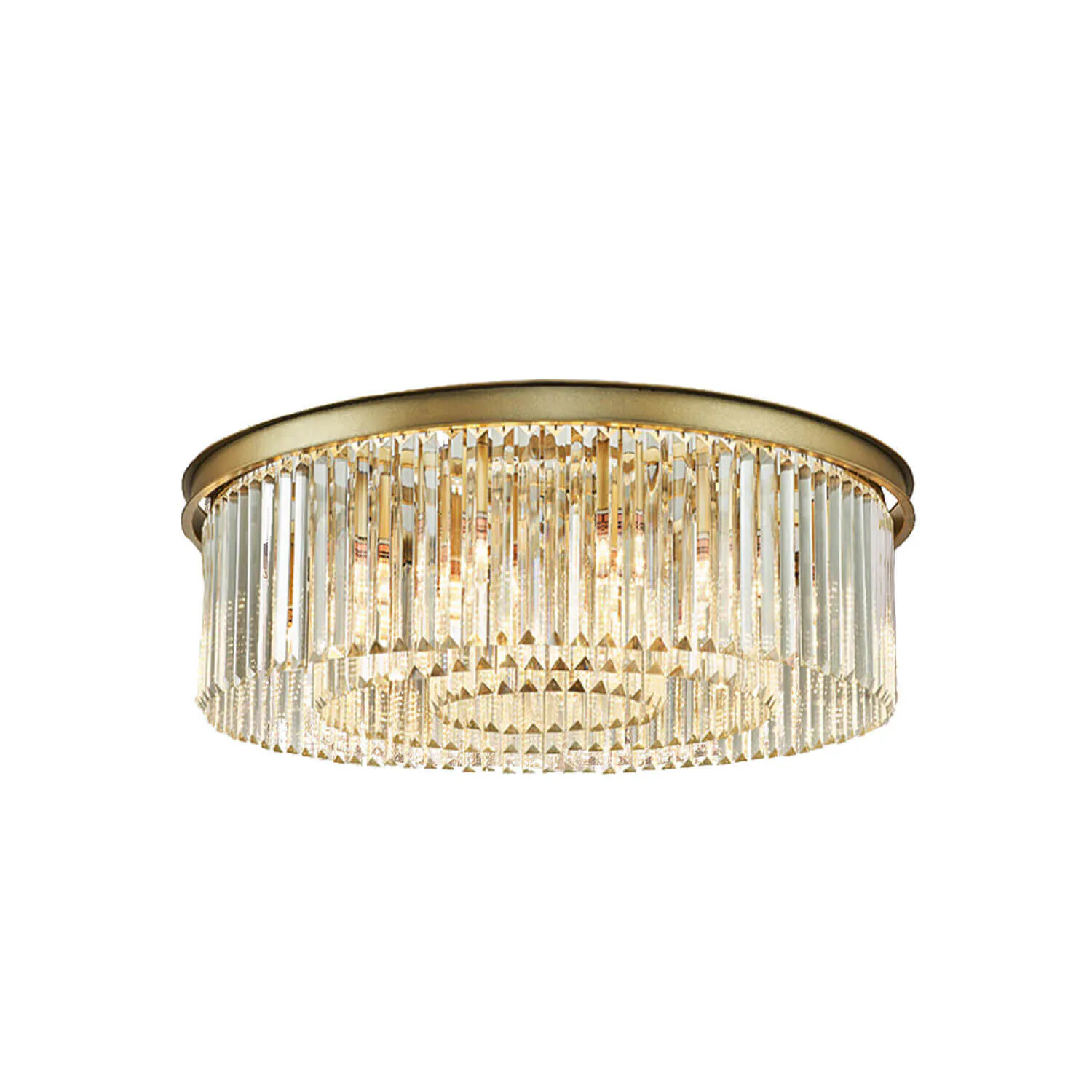 Kristallplafond Ø60cm Florence Guld