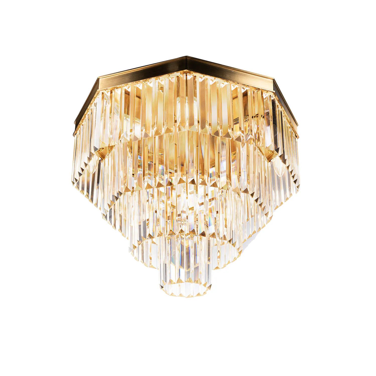 Plafond Kristall Hannover Guld Ø 60cm