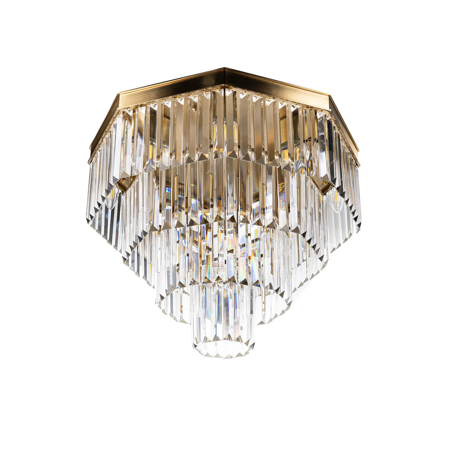 Plafond Kristall Hannover Guld Ø 60cm