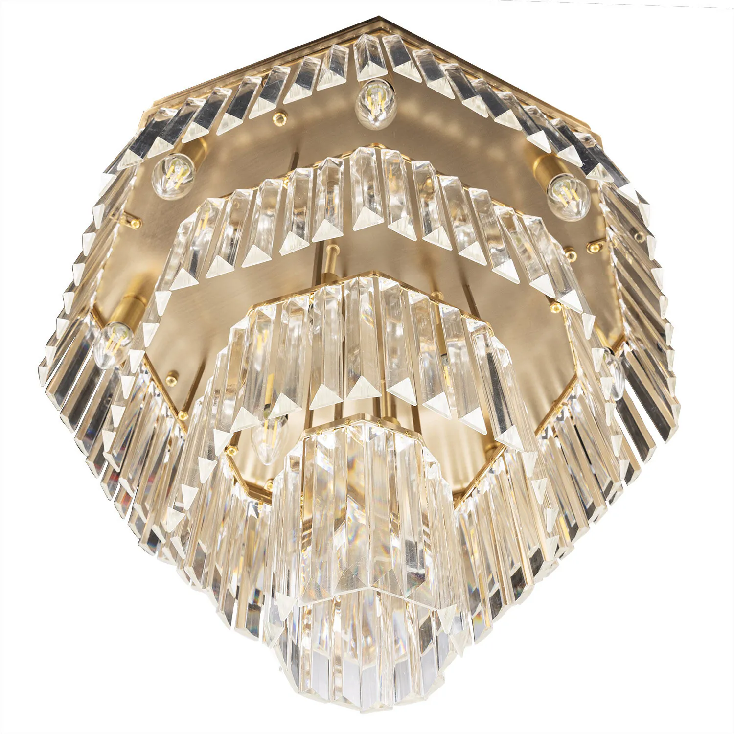 Plafond Kristall Hannover Guld Ø 60cm