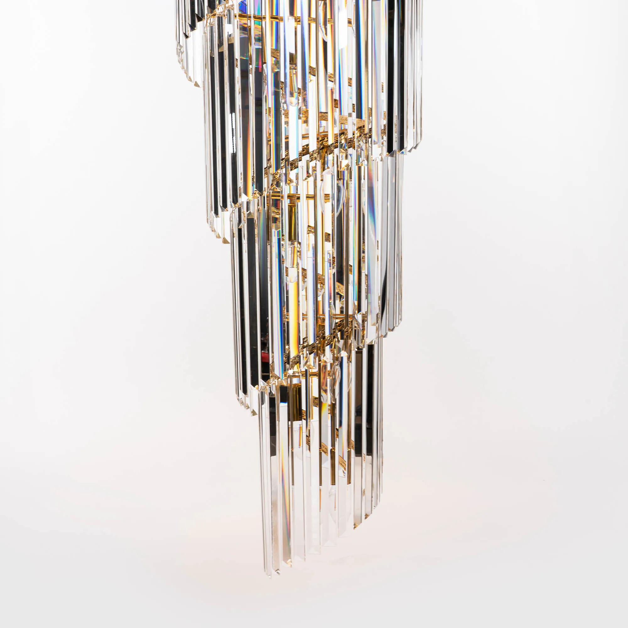 Stor Kristallkrona Ø80xH260cm Mansion Guld