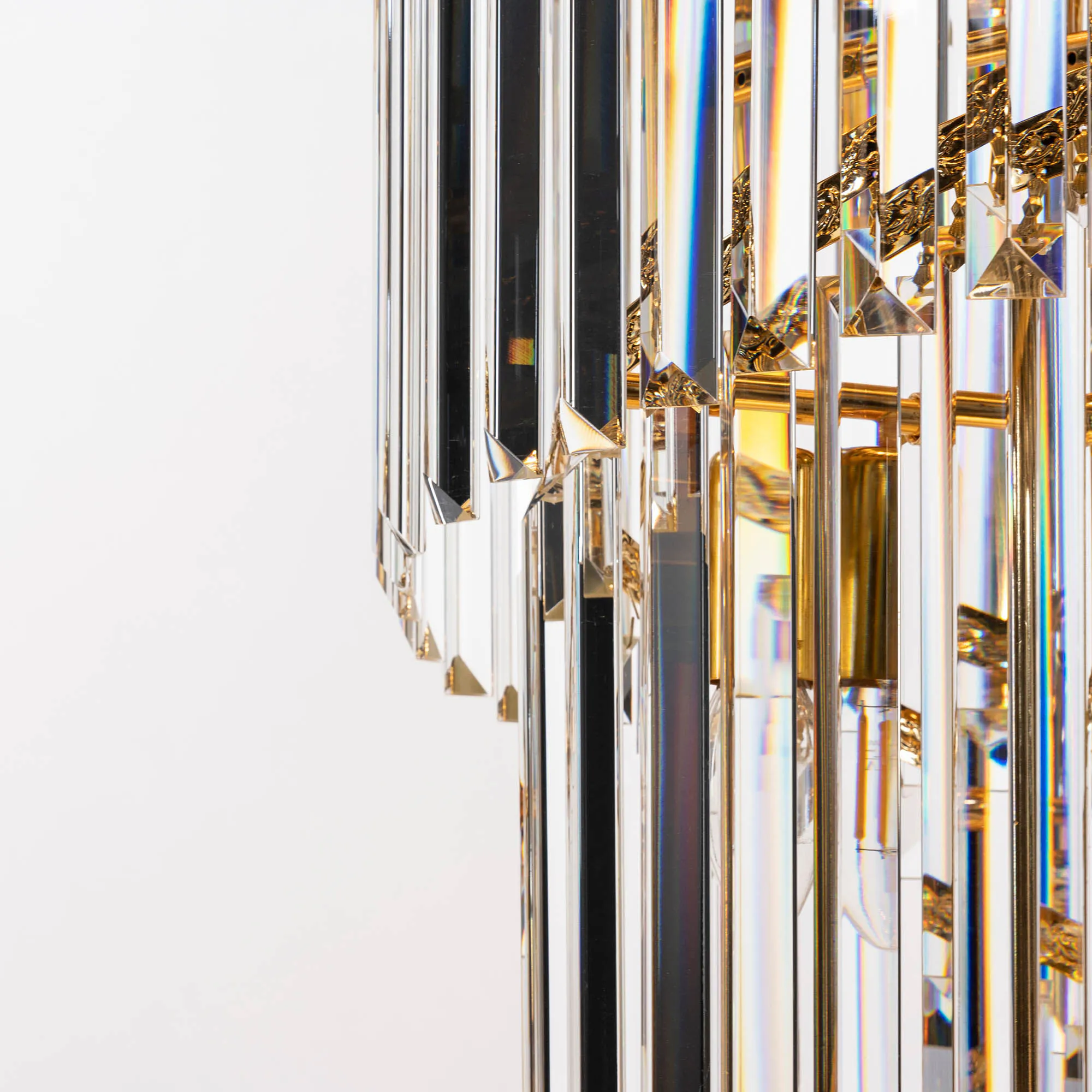 Stor Kristallkrona Ø80xH260cm Mansion Guld