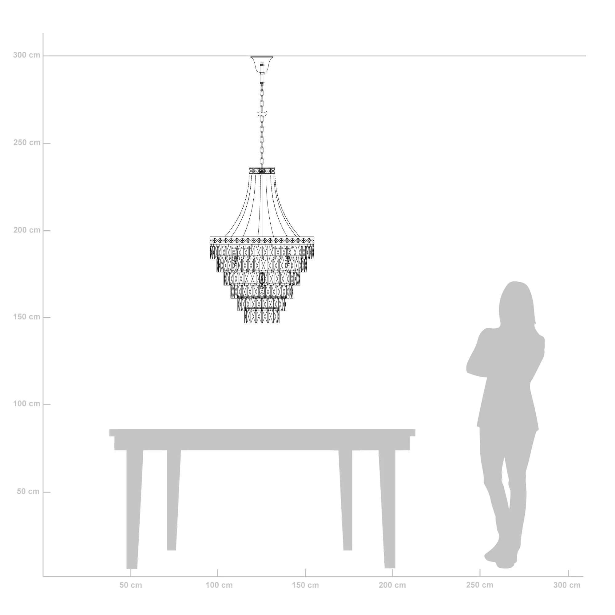 Kristallkrona Nordic Mässing Ø 60cm