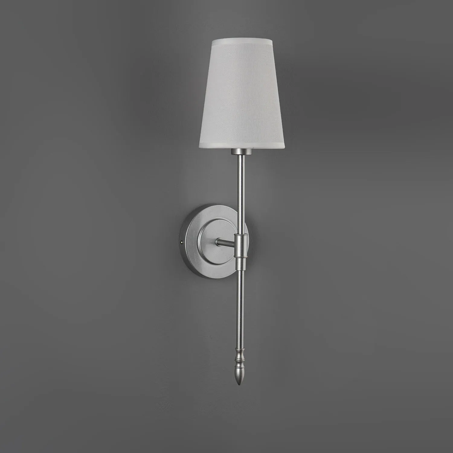 Vägglampa Silver Med Hatt H51 - Hampton