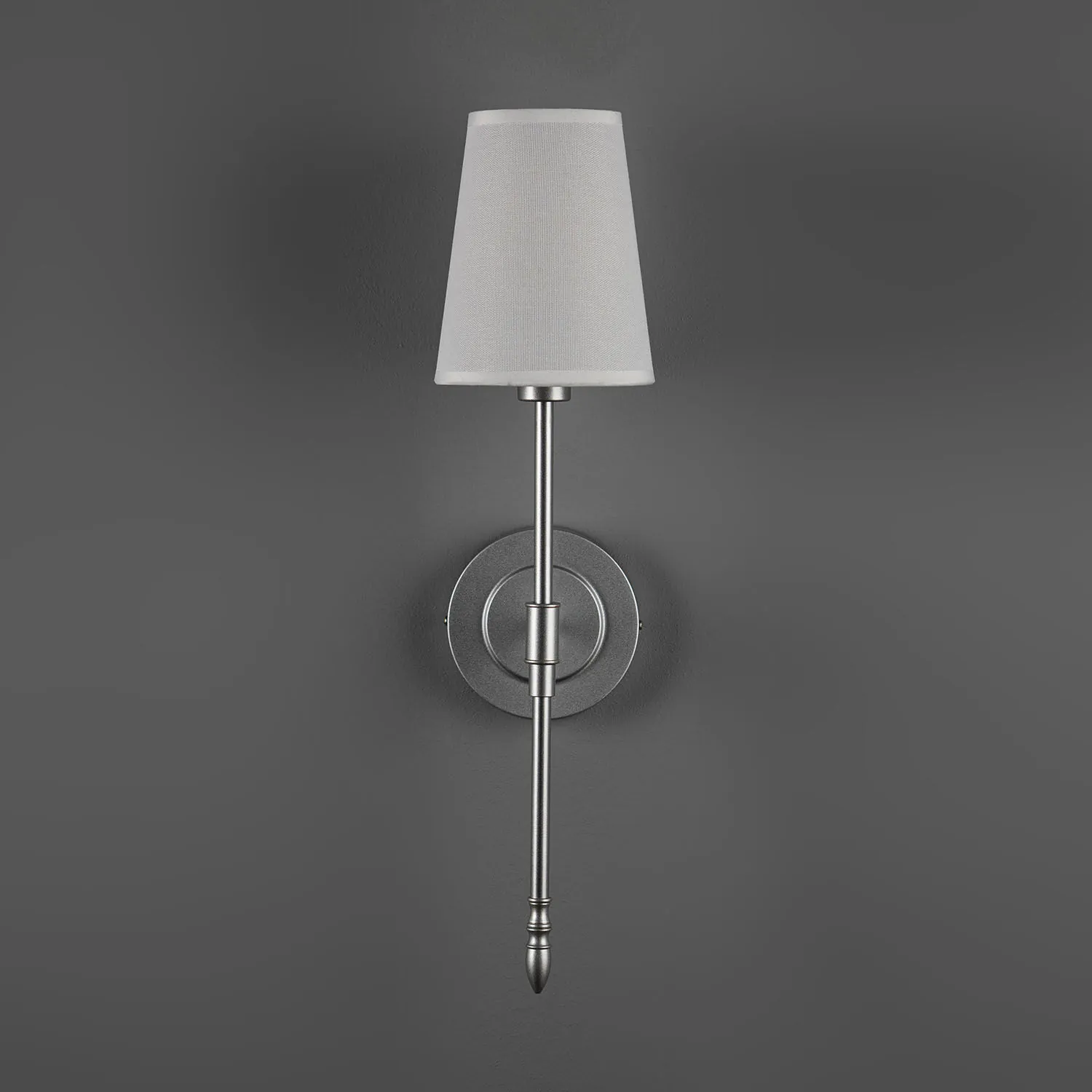 Vägglampa Silver Med Hatt H51 - Hampton